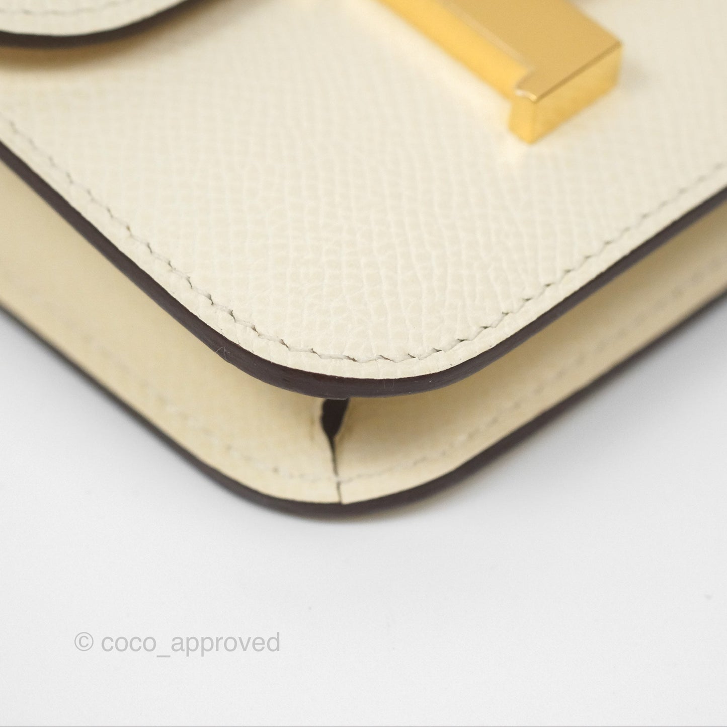 Hermès Constance Slim Wallet Nata I2 Epsom Gold Hardware