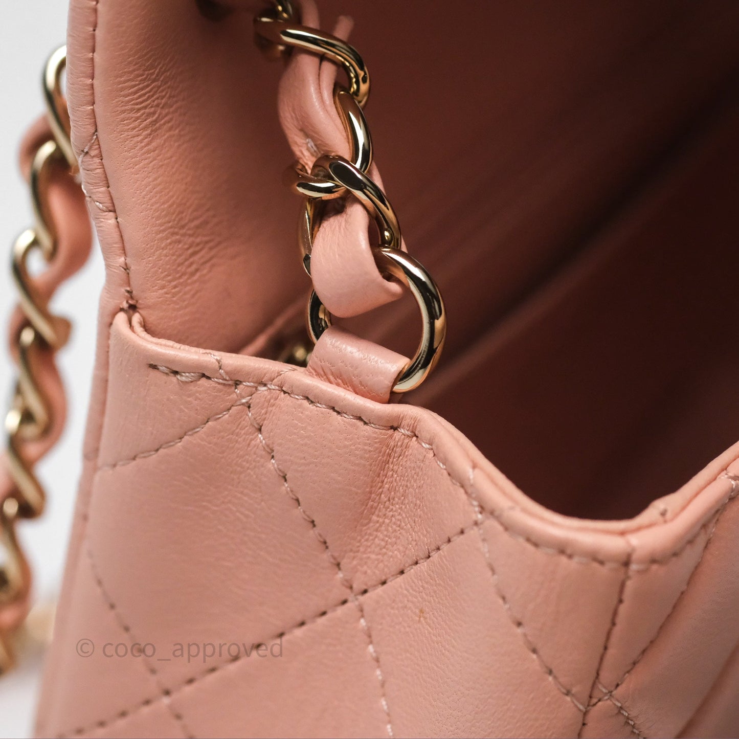 Chanel Quilted Mini Rectangular Flap Pink Lambskin Gold Hardware