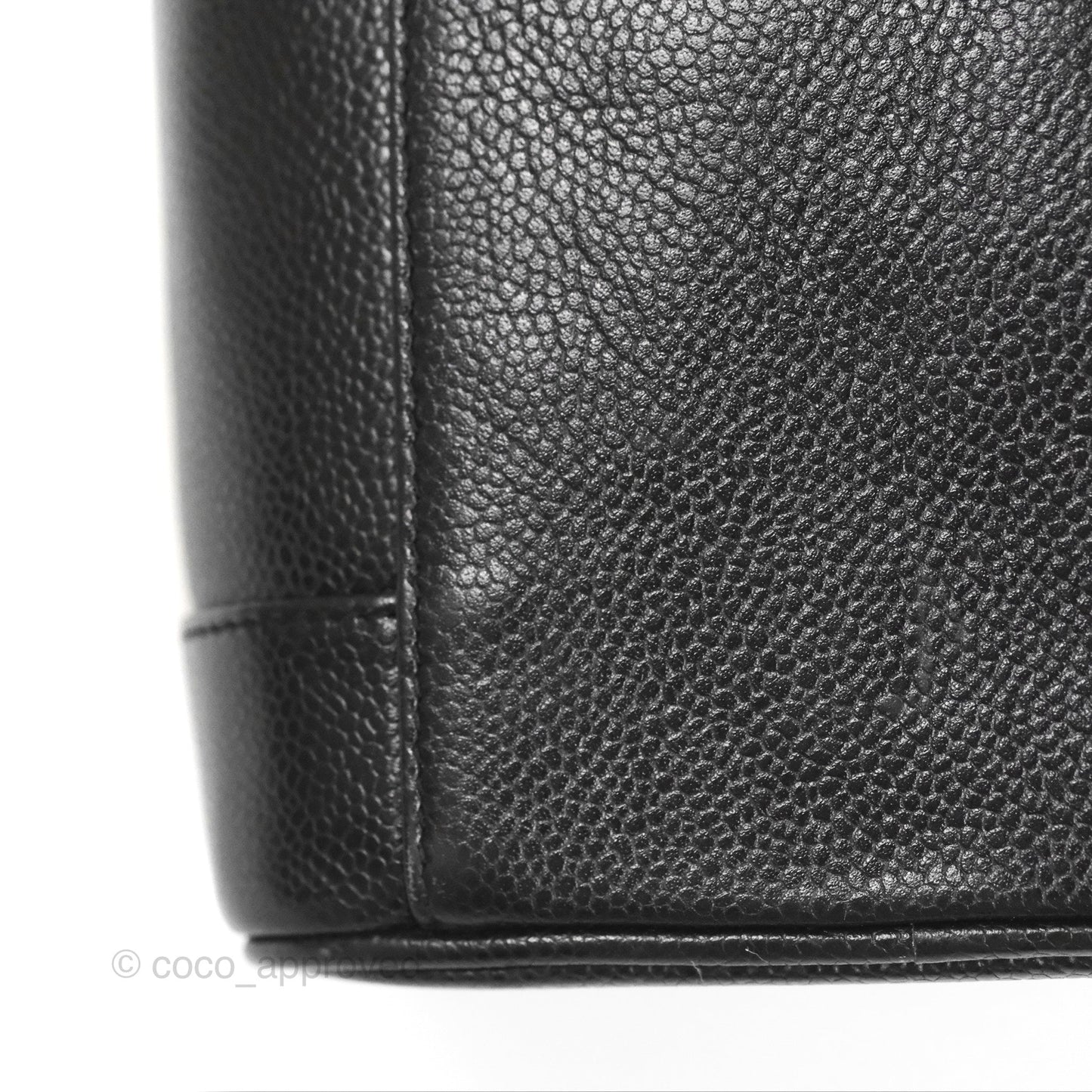 Chanel Vintage Vanity Case Black Caviar Gold Hardware