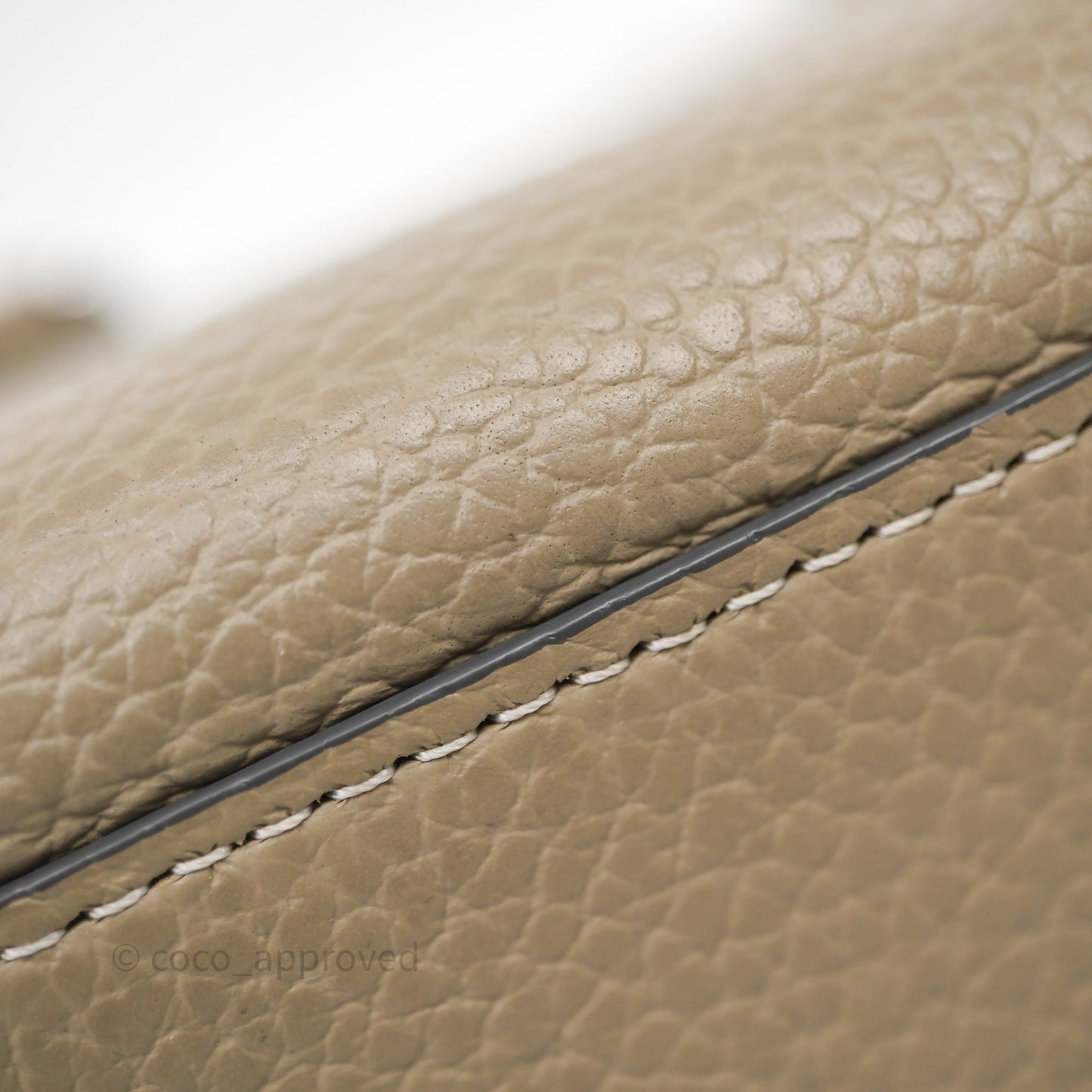 Delvaux Cool Box Nano Ivory Taurillon Soft Grained Calfskin Palladium Hardware