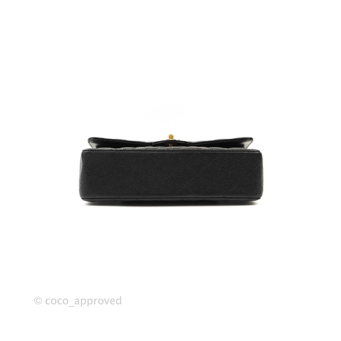 Chanel Quilted M/L Medium Double Flap Black Caviar Gold Hardware