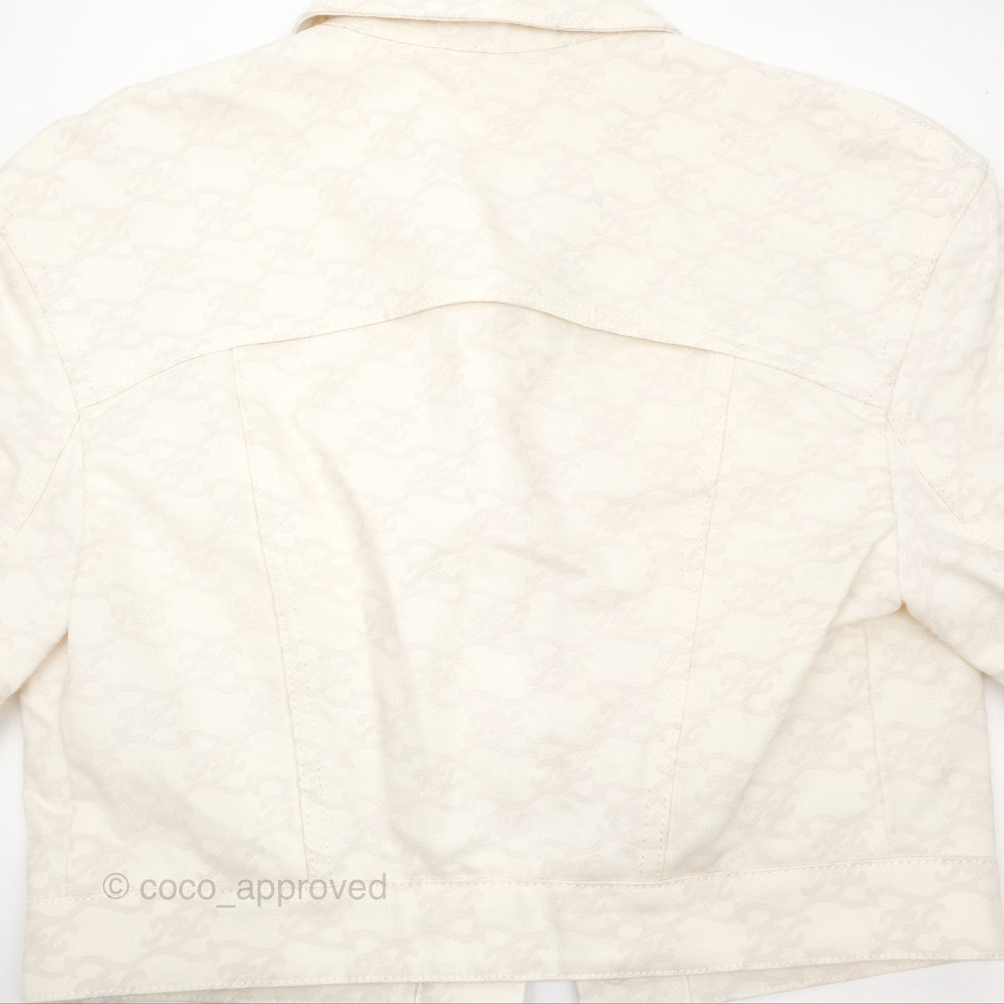 Fendi White Denim Jacket Size 36