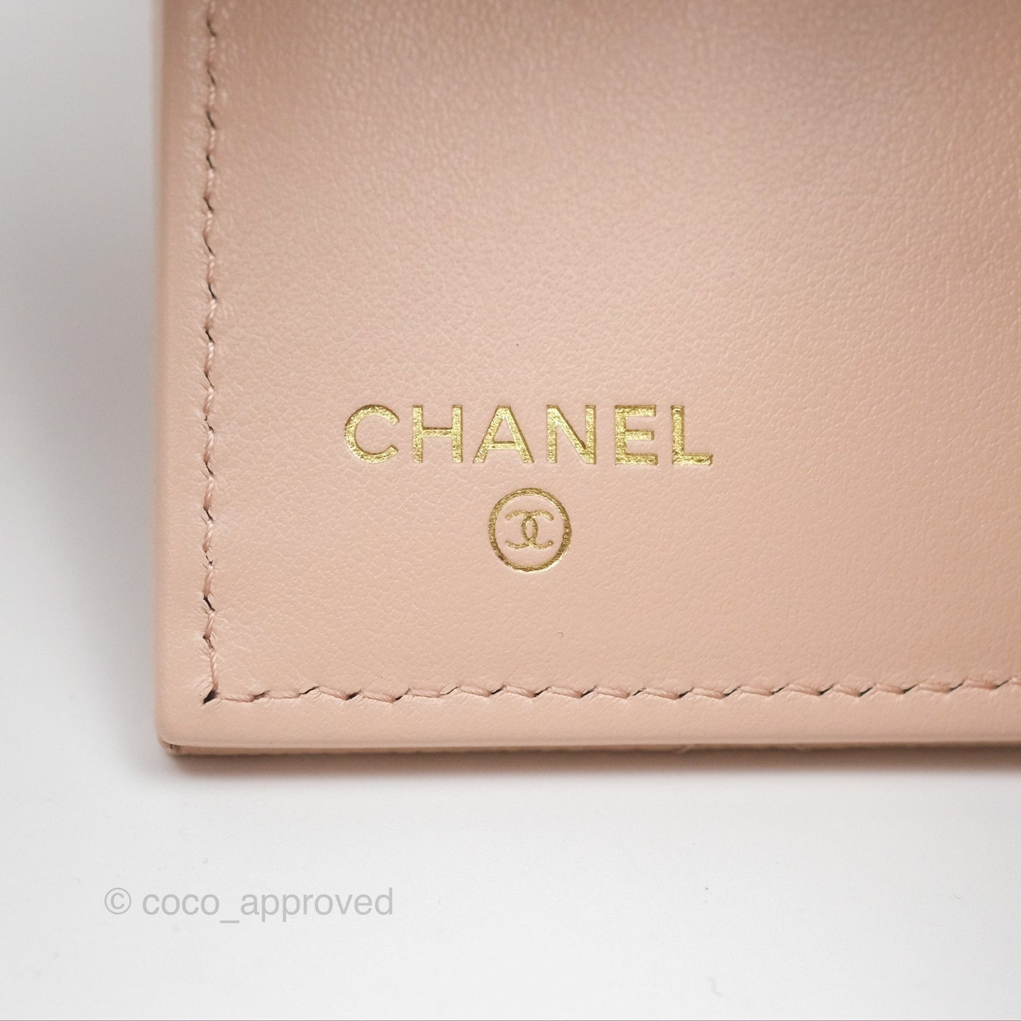 Chanel Classic Short Flap Wallet Beige Pink Caviar Gold Hardware