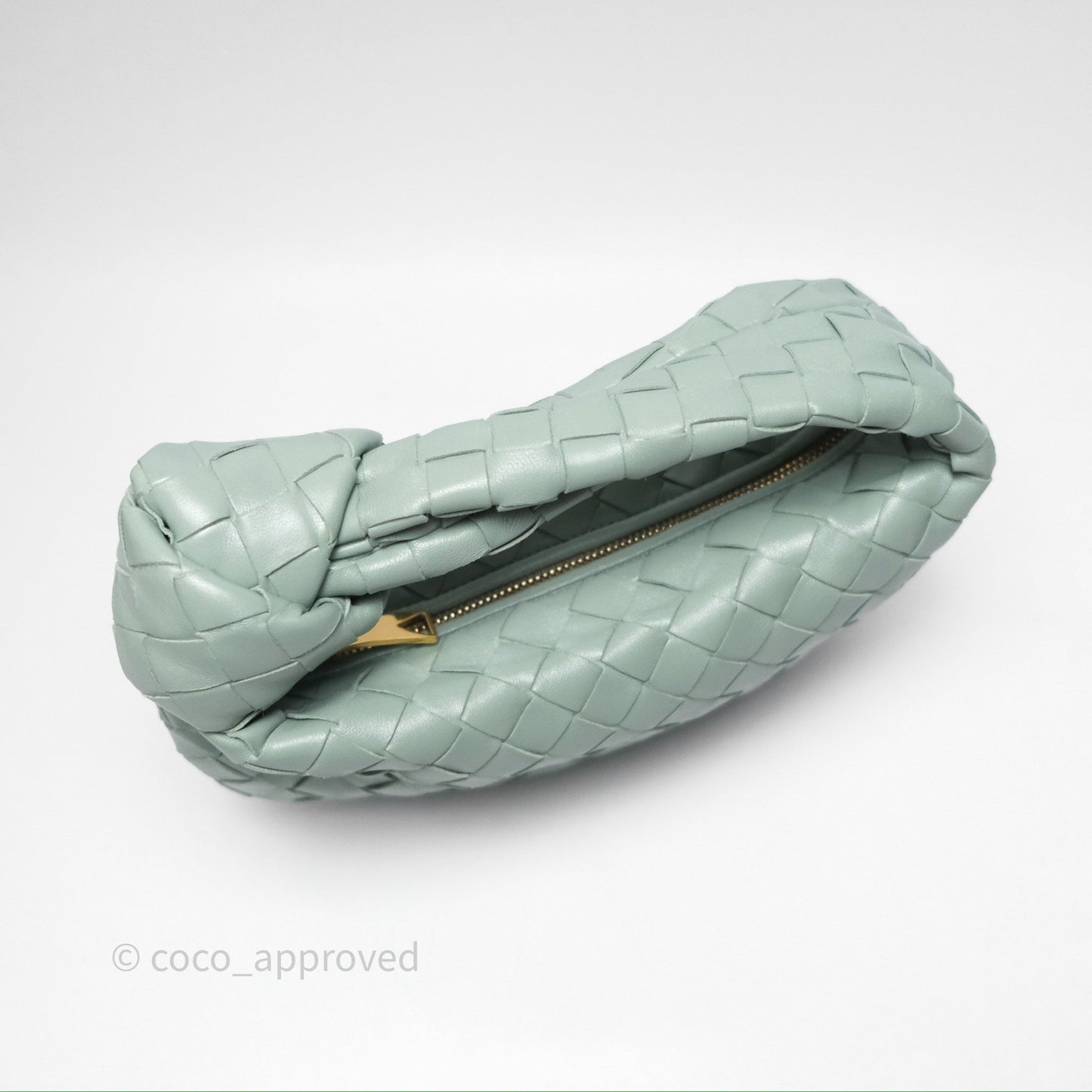 Bottega Veneta Mini Jodie Bag Intrecciato Green Lambskin Gold Hardware⁣⁣