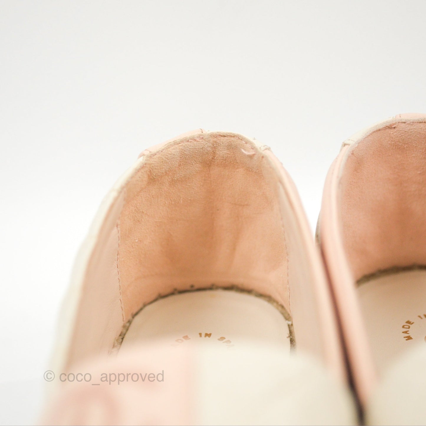 Chanel Espadrille Quilted White/Pink Size 38