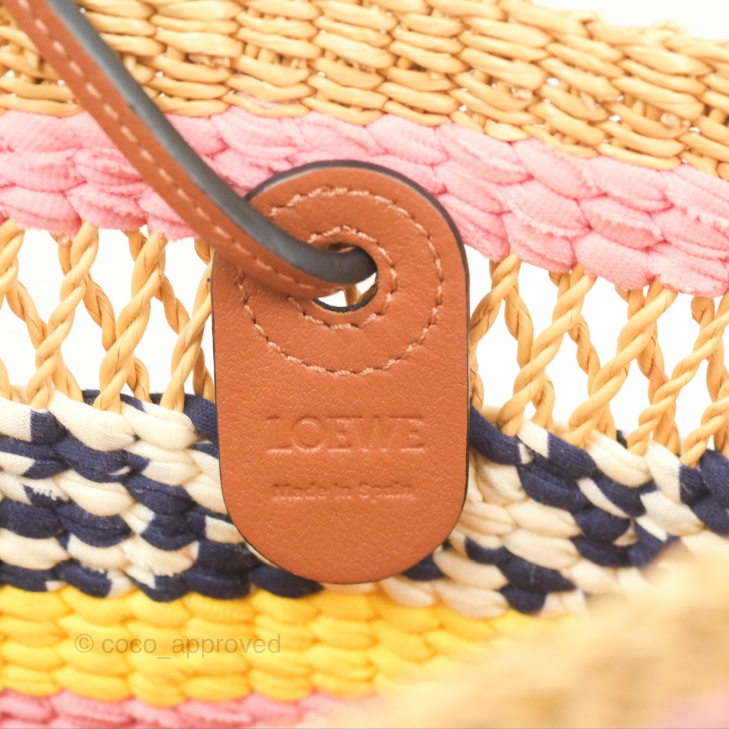 Loewe x Paula’s Ibiza Striped Raffia Basket Bag