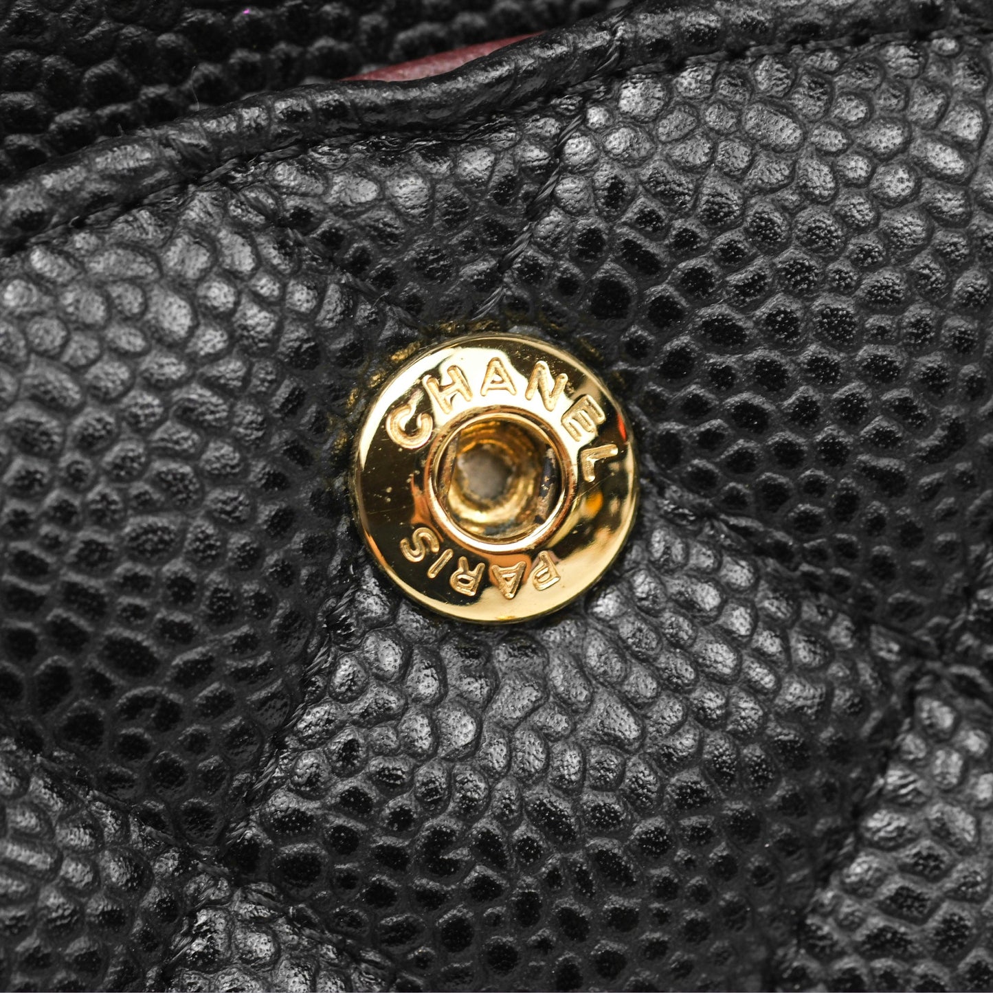 Chanel Classic M/L Medium Flap Quilted Black Caviar Gold Hardware