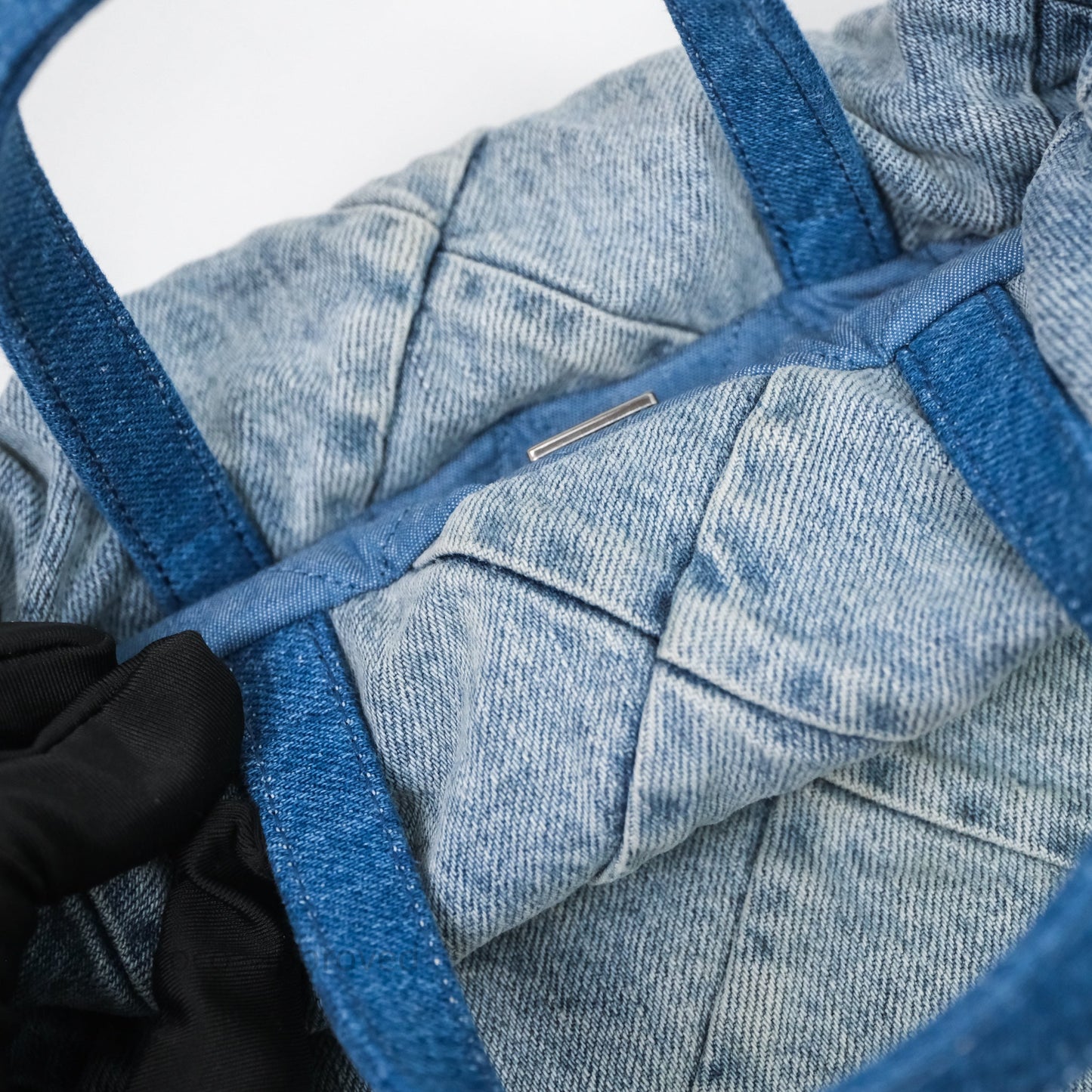 Chanel 22 Small Backpack Blue Denim Ruthenium Hardware