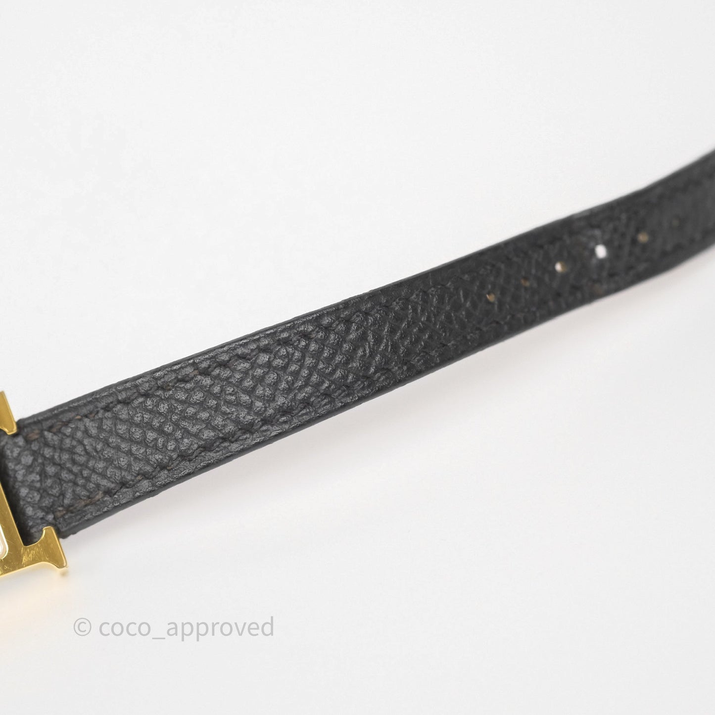 Hermès Heure H TPM Watch Black & Gold Epsom Gold Hardware