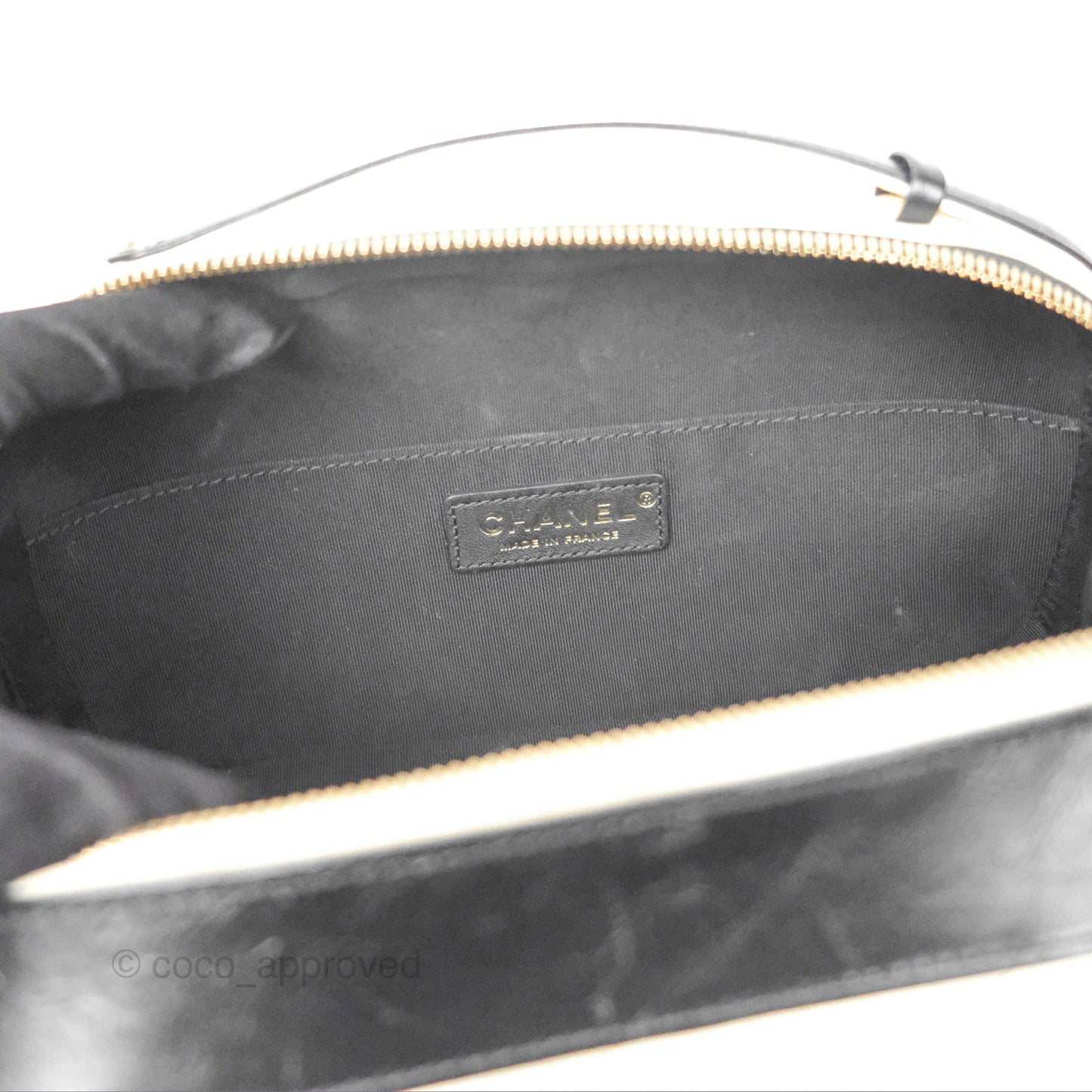 Chanel Camera Case Bag Black/White Calfskin Gold Hardware
