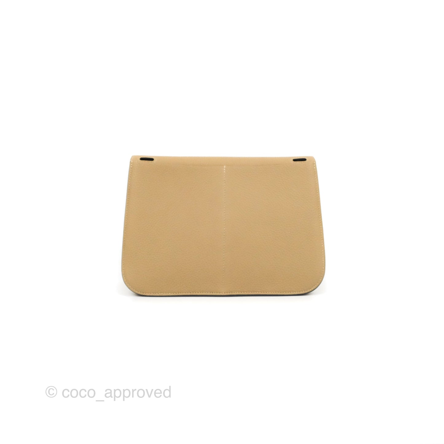 Hermès Halzan 25 Trench/Etoupe Clemence Gold Hardware