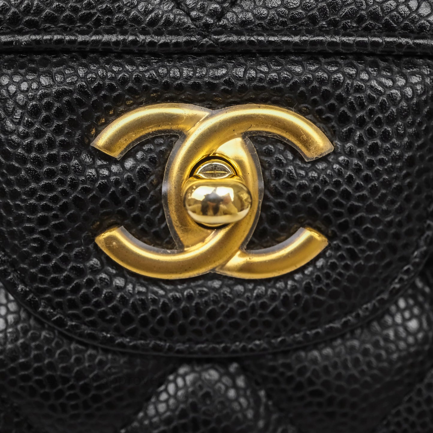 Chanel Jumbo Double Flap Black Caviar Gold Hardware⁣⁣