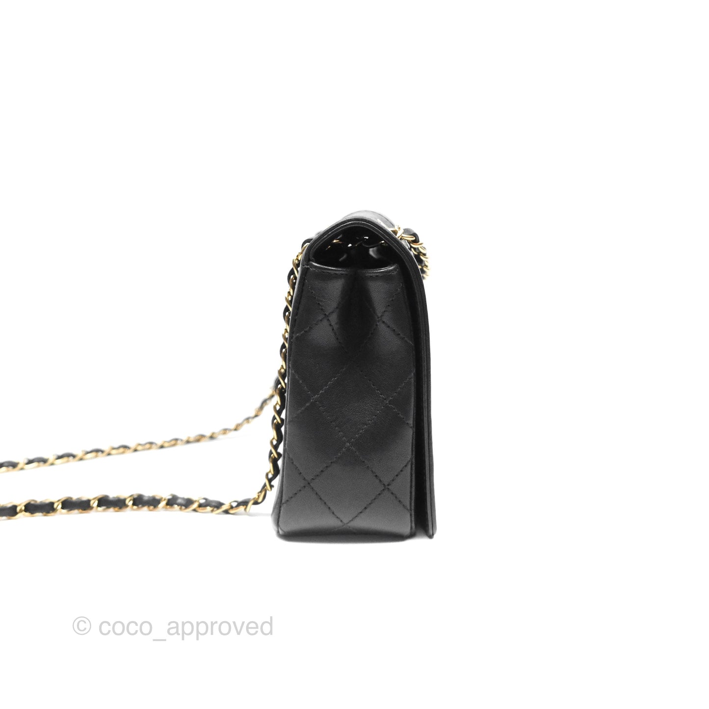 Chanel Mademoiselle Flap Bag Black Calfskin Gold Hardware