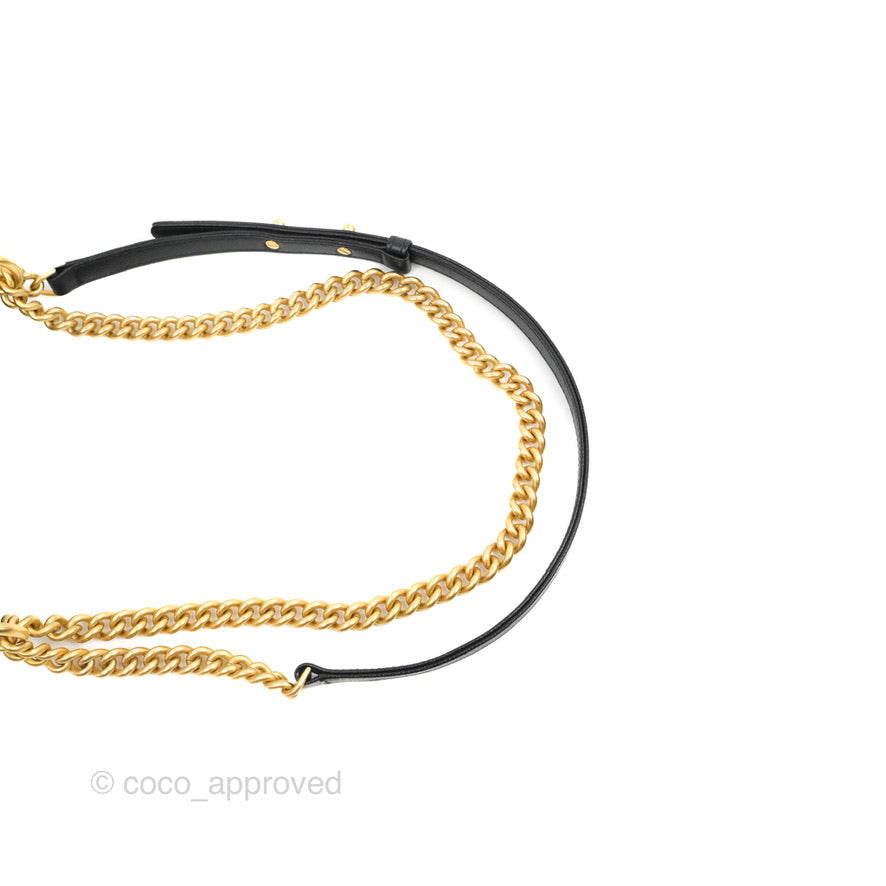 Chanel Boy Messenger Bag Black Caviar Aged Gold Hardware