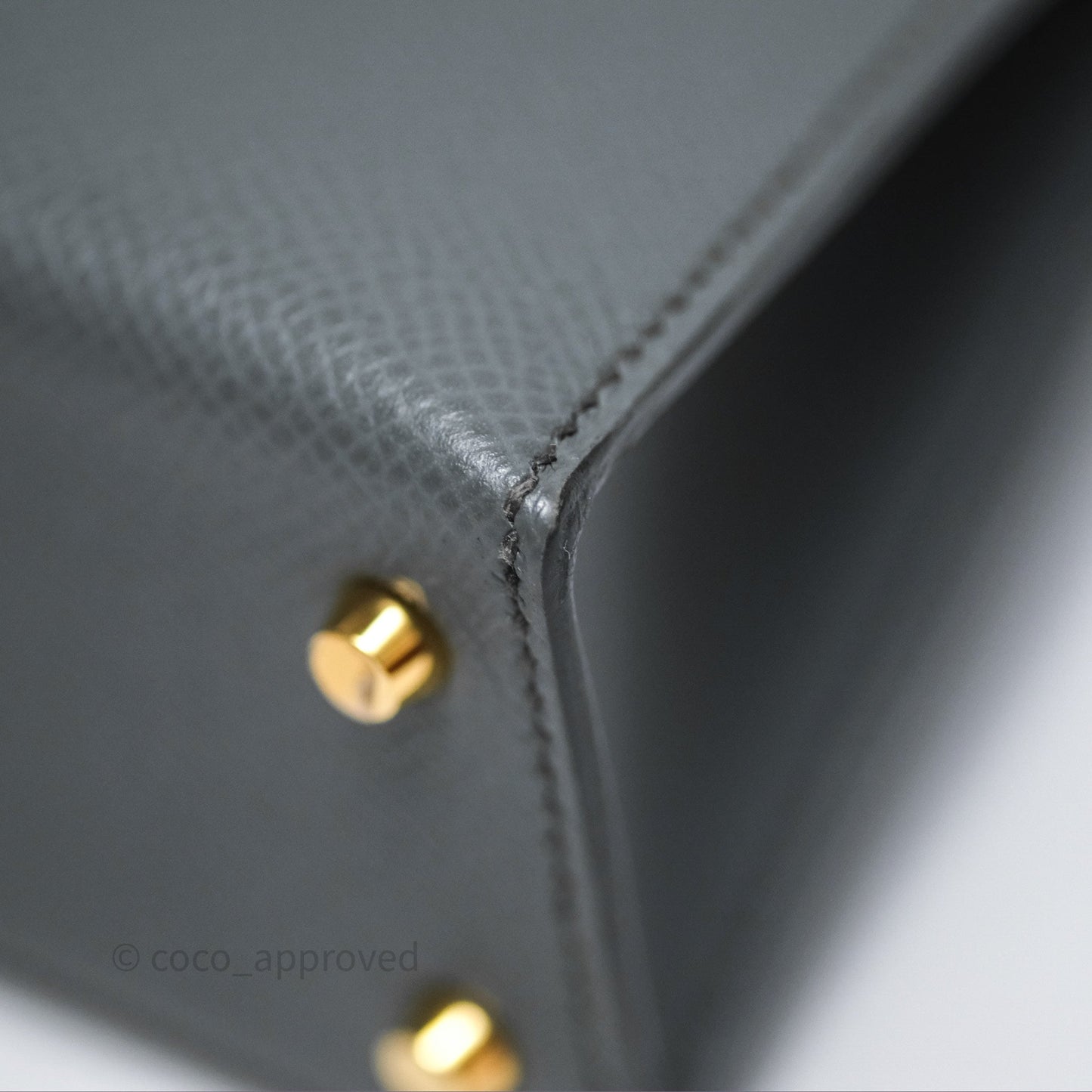 Hermès Mini Kelly II Vert Amande 63 Epsom Gold Hardware