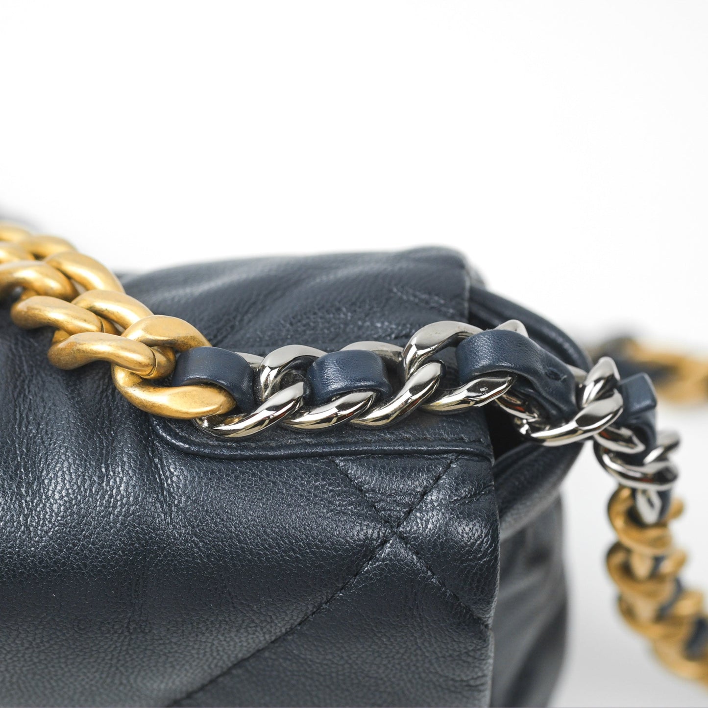 Chanel 19 Small Navy Goatskin Mixed Hardware