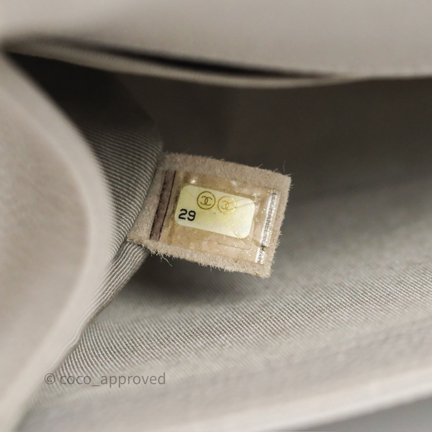 Chanel Medium Boy Quilted Grey Caviar Gold Hardware