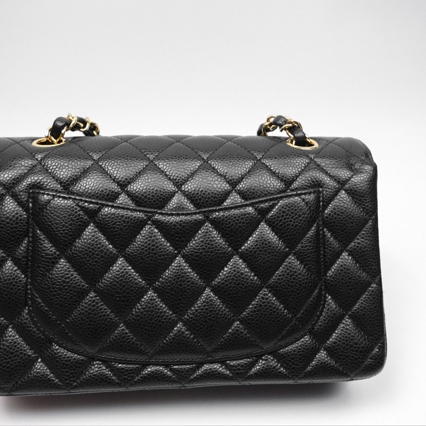 Chanel Small S/M Classic Flap Quilted Black Caviar Gold Hardware