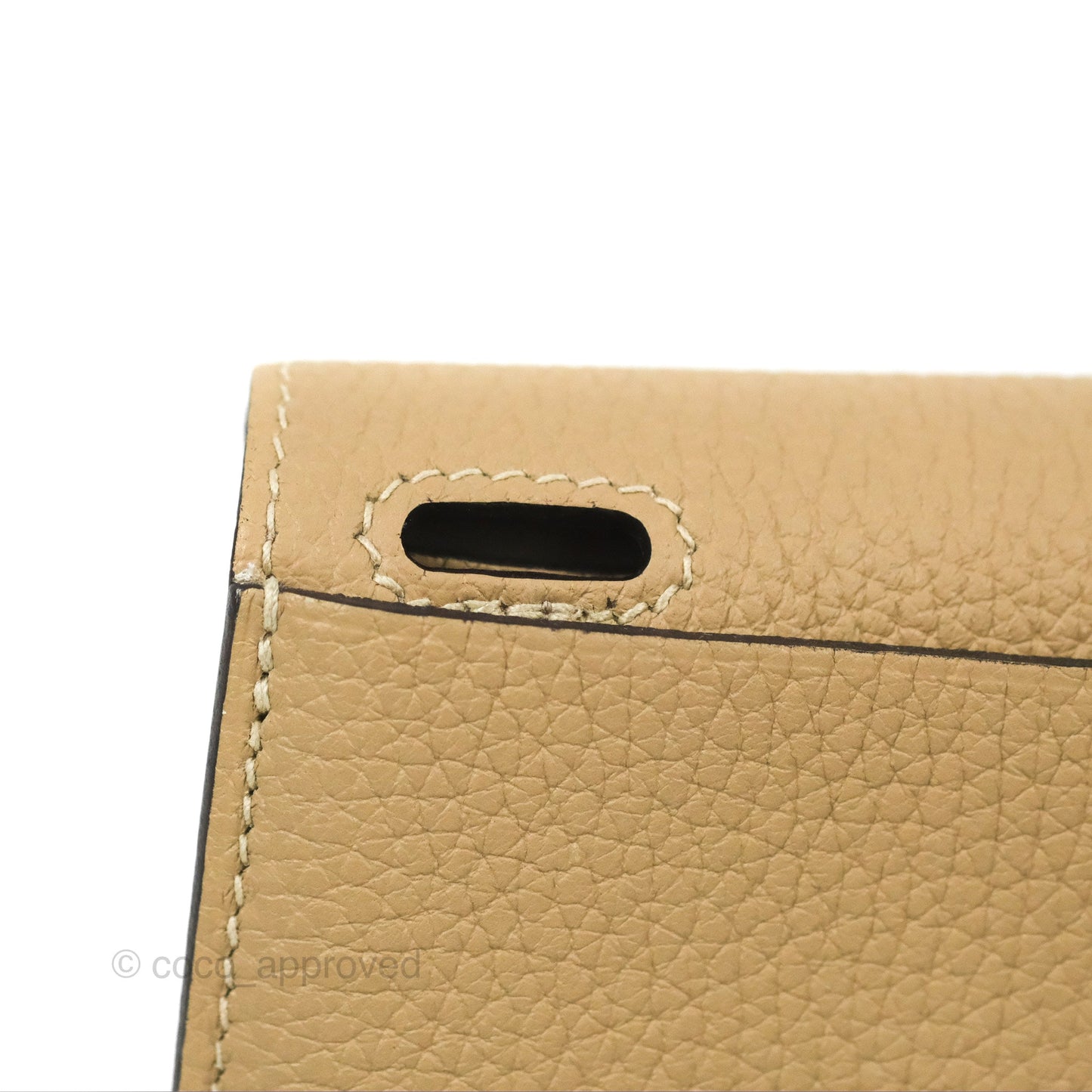 Hermès Halzan 25 Trench/Etoupe Clemence Gold Hardware