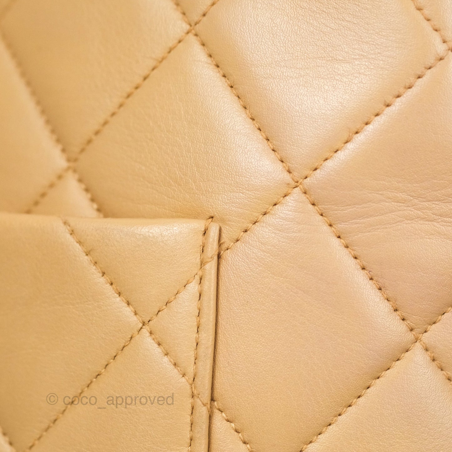 Chanel Vintage Medallion CC Beige Lambskin Tote Bag Gold Hardware