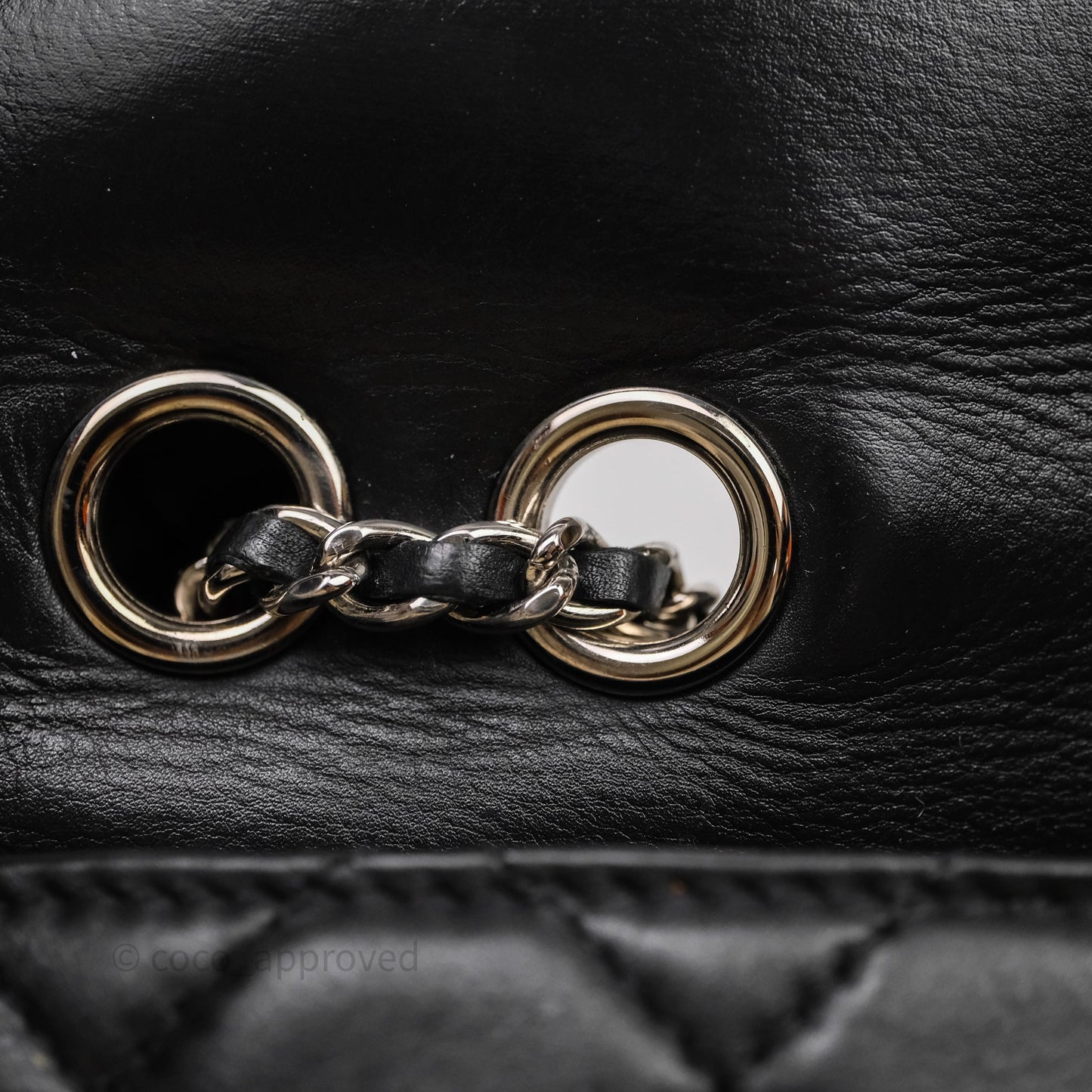 Chanel Quilted Flap Black Calfskin Silver Hardware