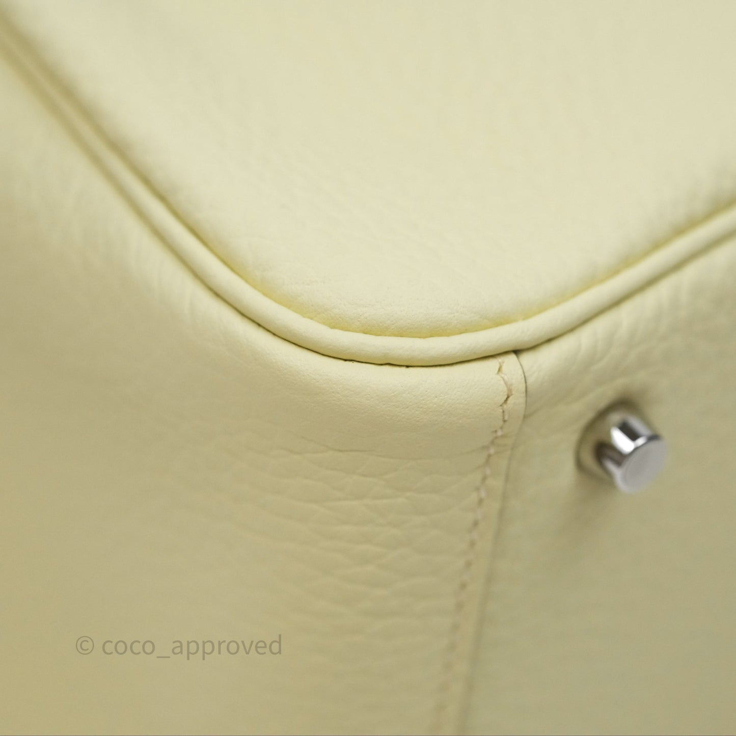 Hermès Mini Lindy II 20 Jaune Milton Clemence Palladium Hardware