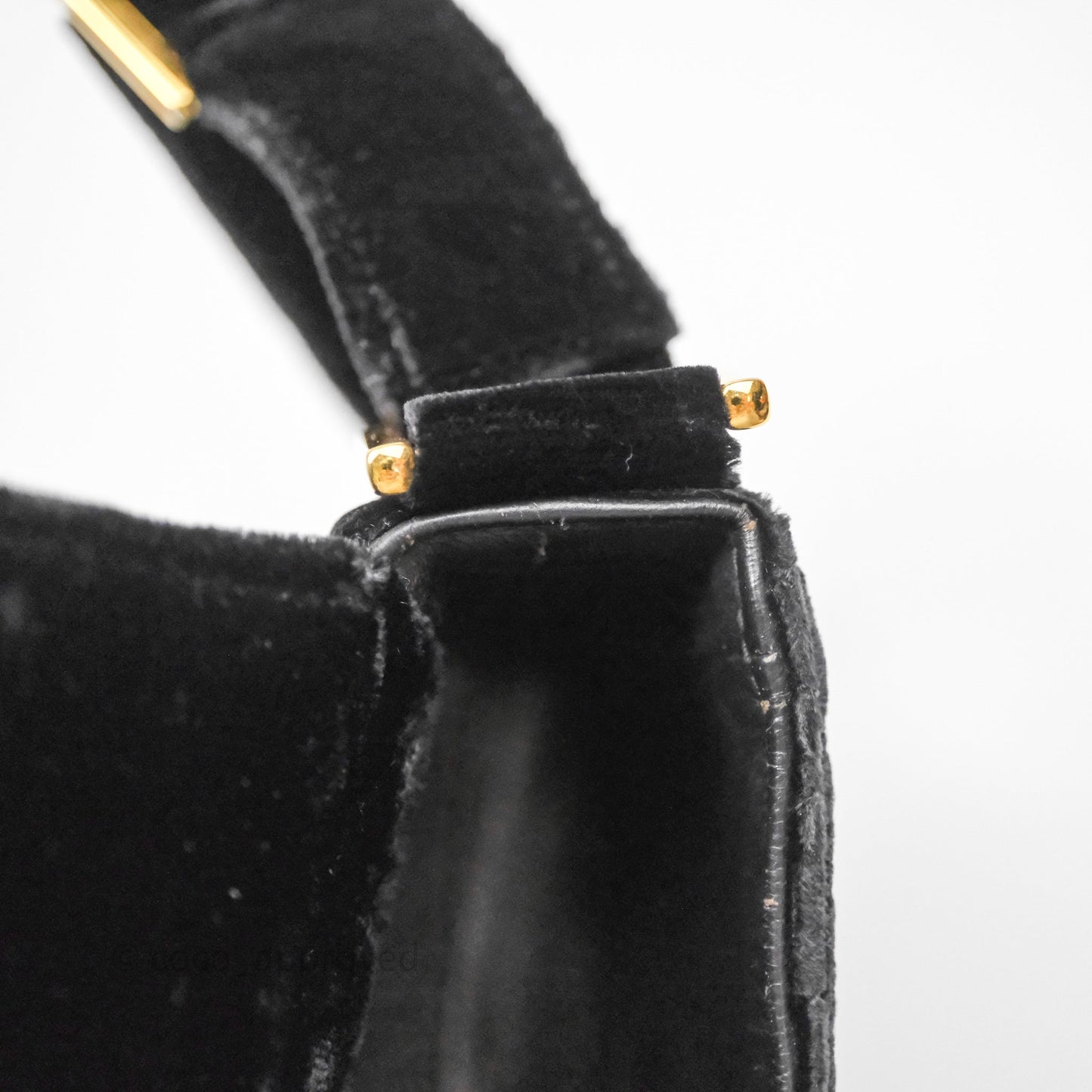 Chanel Vintage Mini Flap Bag Black Velvet Gold Hardware