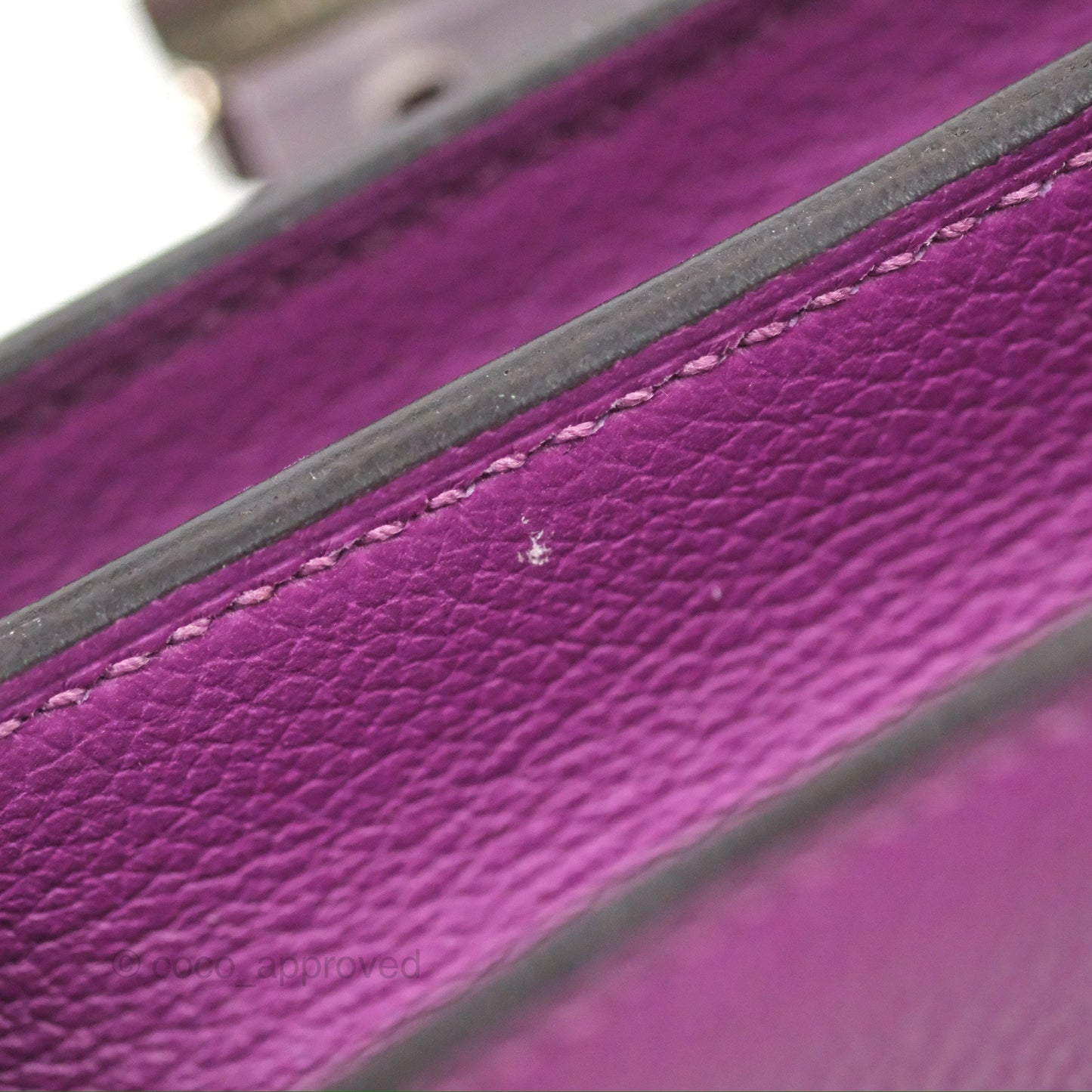 Hermès Constance Mini 18cm Anemone Evercolor Palladium Hardware