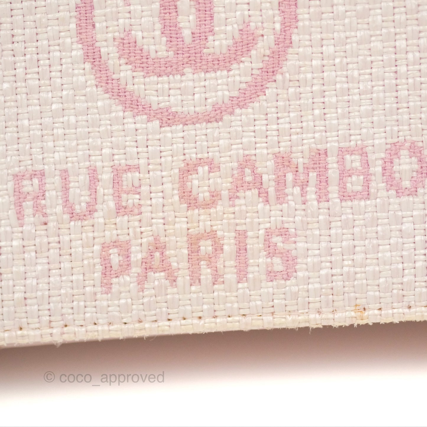 Chanel Deauville Wallet On Chain WOC Pink Canvas Silver Hardware