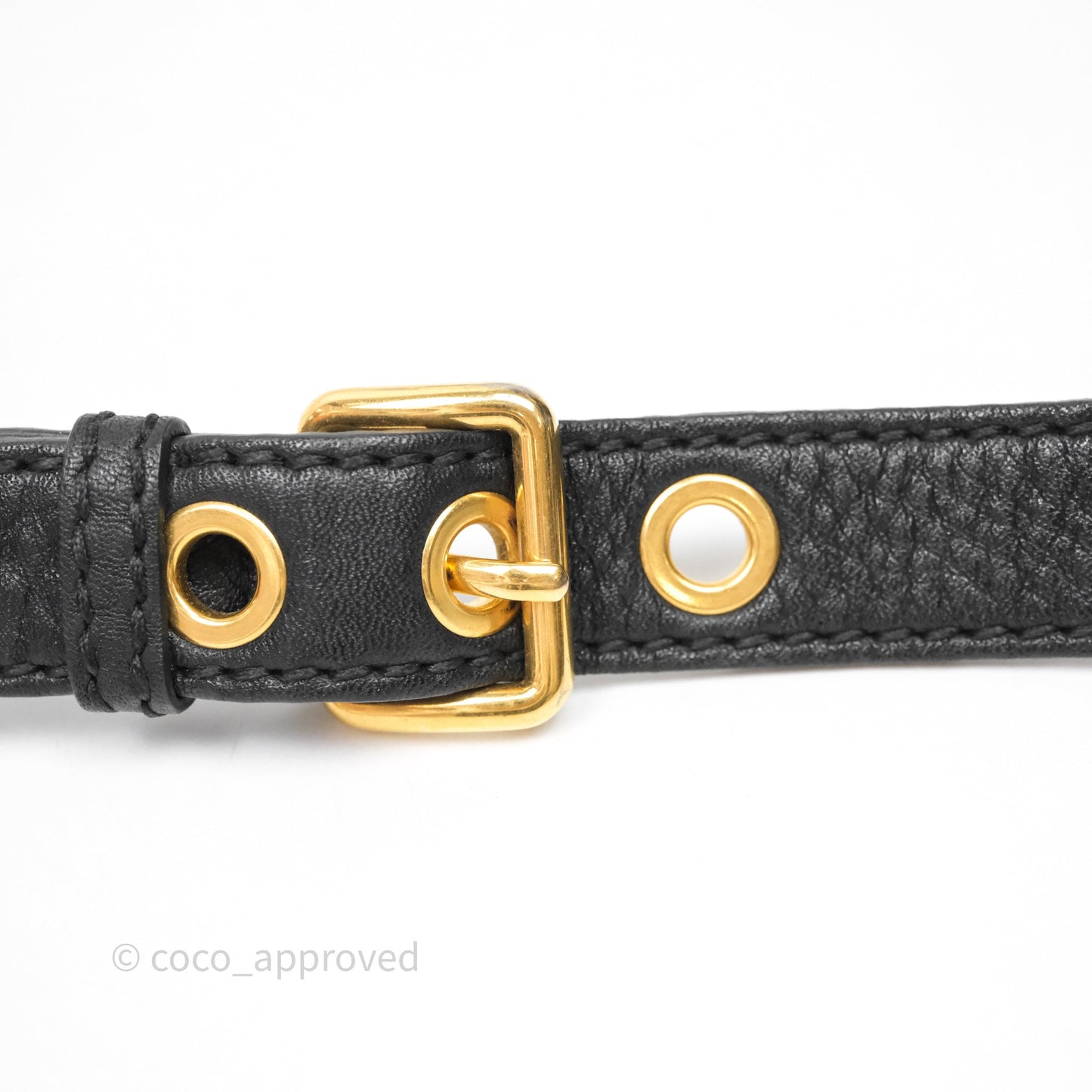 Miu Miu Vitello Tote Bag Black Gold Hardware