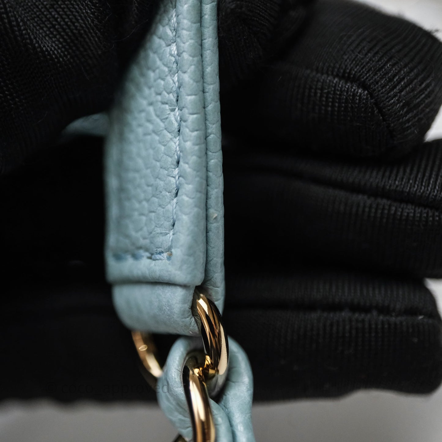 Chanel Quilted Medium Business Affinity Flap Blue Caviar Gold Hardware
