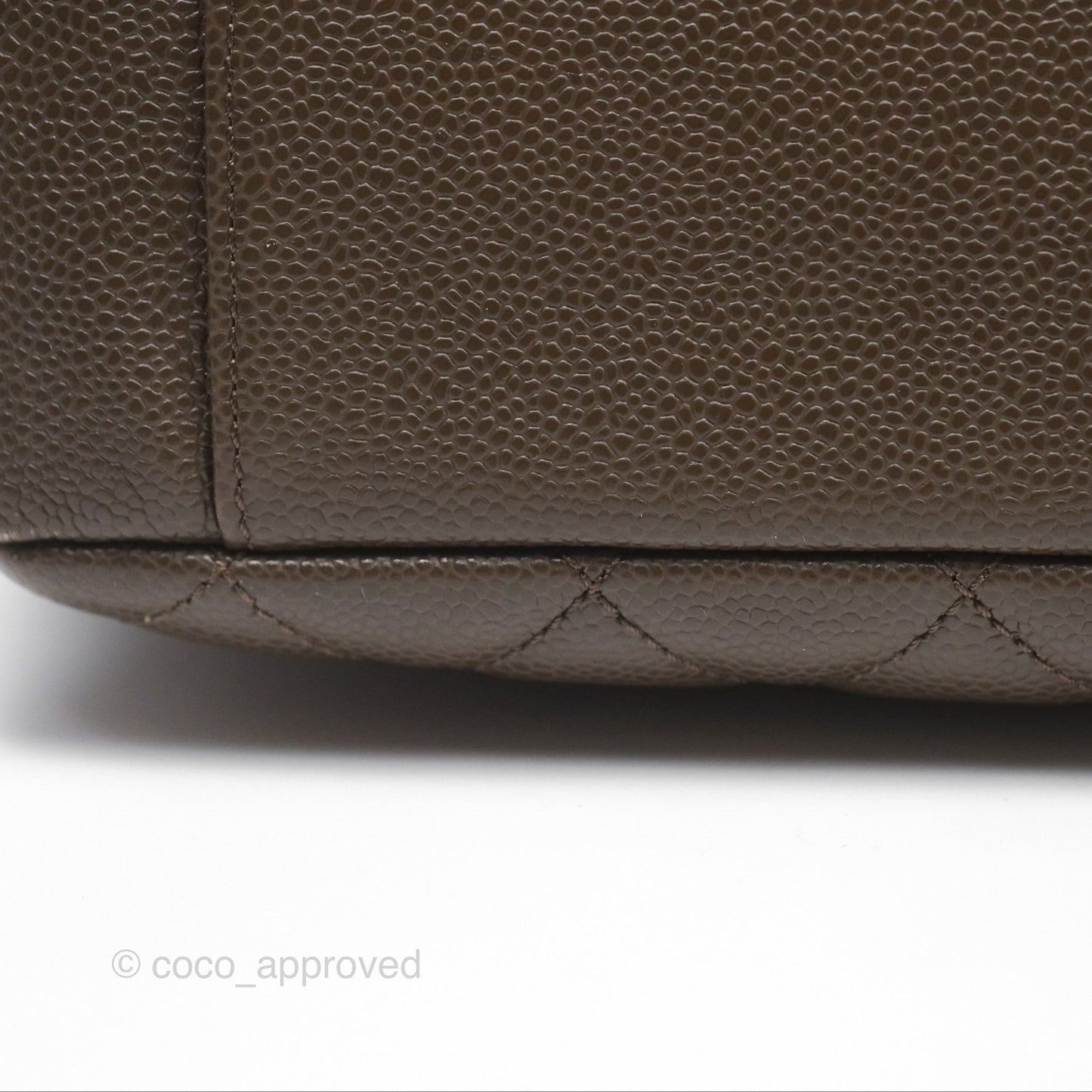 Chanel GST Chocolate Brown Caviar Silver Hardware
