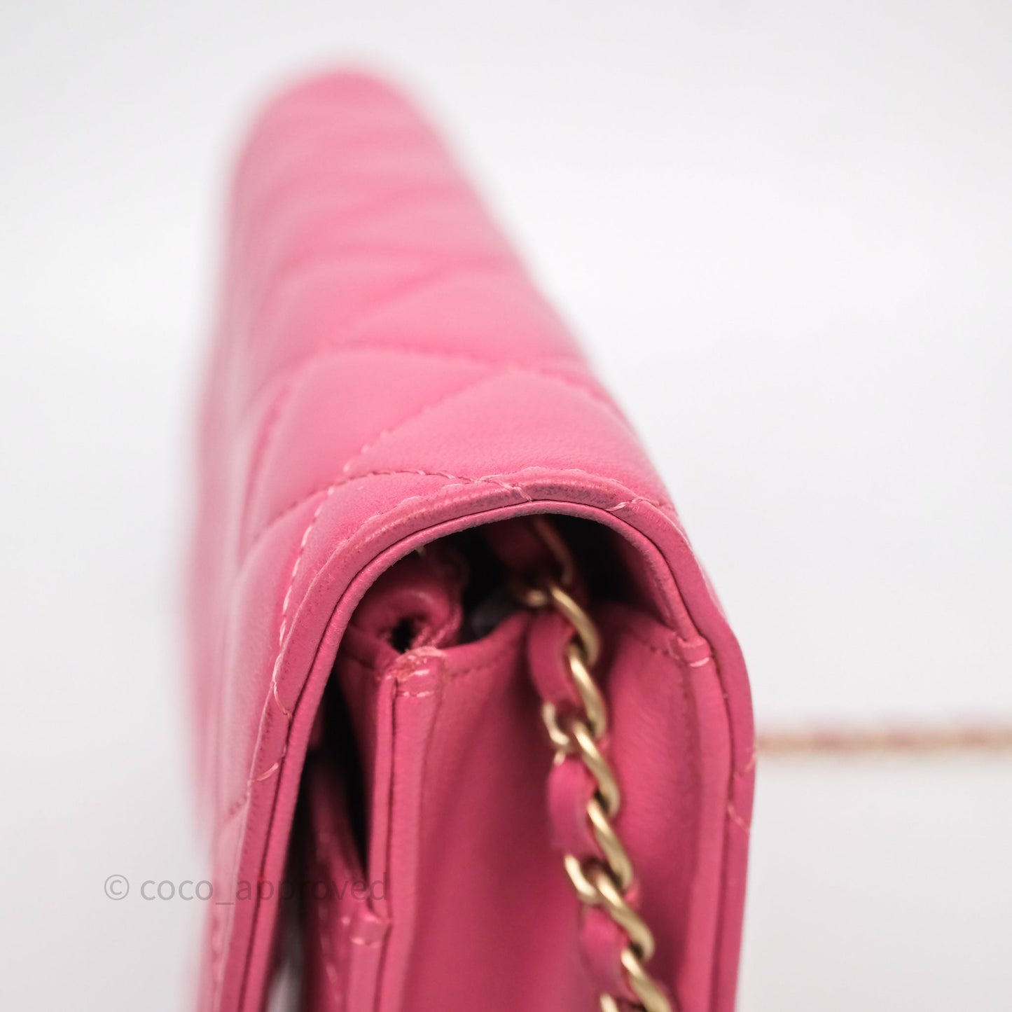 Chanel Quilted Classic WOC Pink Lambskin Gold Hardware