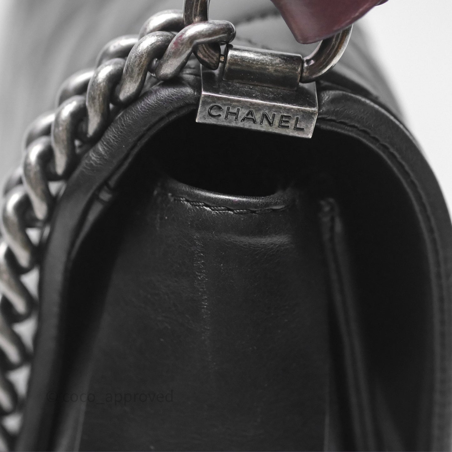 Chanel Quilted Large Prestige Top Handle Flap Calfskin Black Ruthenium Hardware