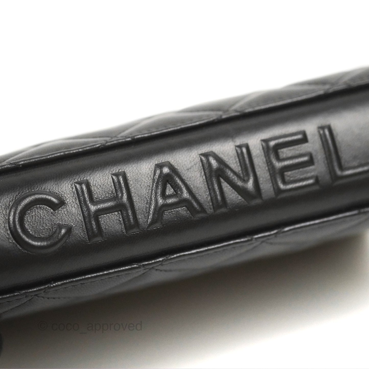 Chanel Quilted Book Wallet on Chain WOC Black Lambskin Gold Hardware
