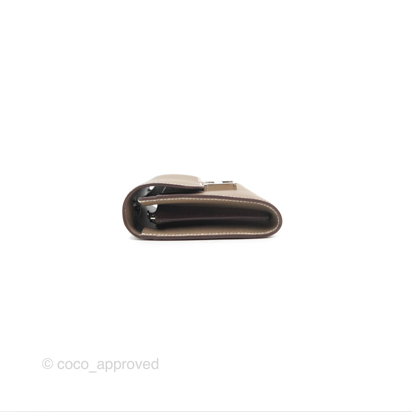 Hermès Constance To Go Wallet Etoupe Epsom Palladium Hardware