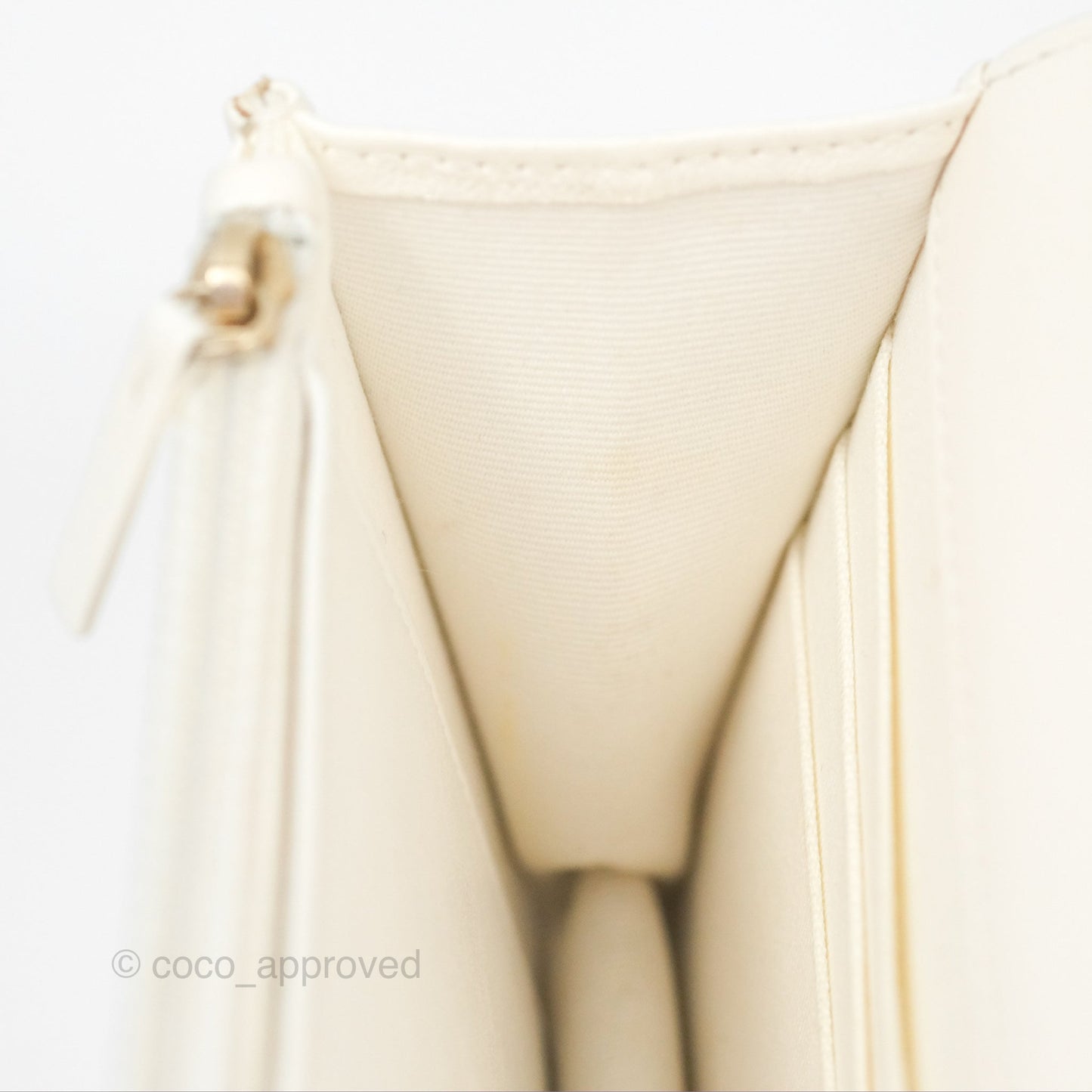 Chanel 19 Wallet on Chain WOC White Mixed Hardware