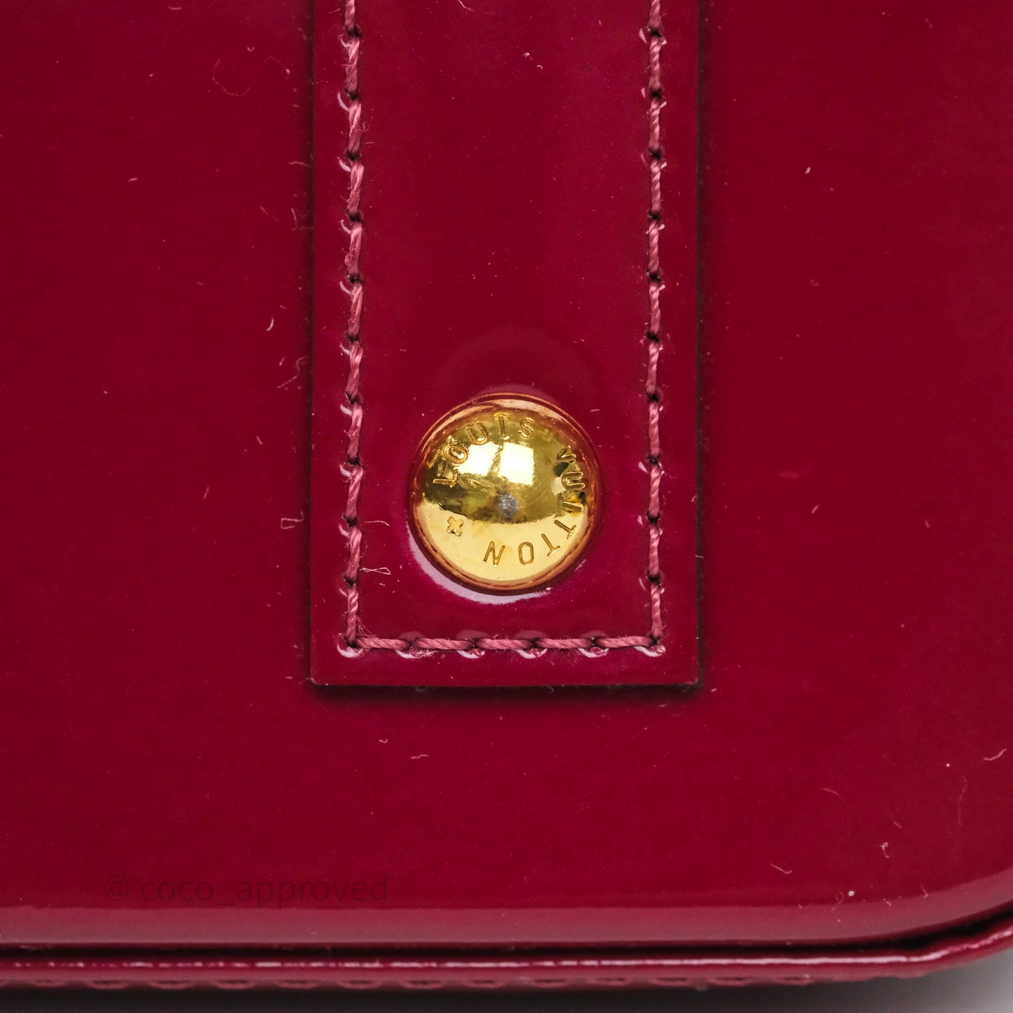 Louis Vuitton Alma BB Burgundy Patent Gold Hardware