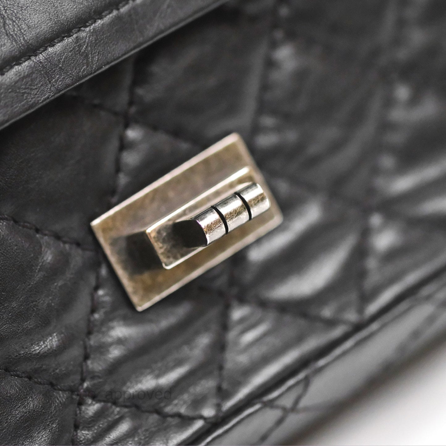 Chanel Mini Reissue 224 Black Aged Calfskin Ruthenium Hardware
