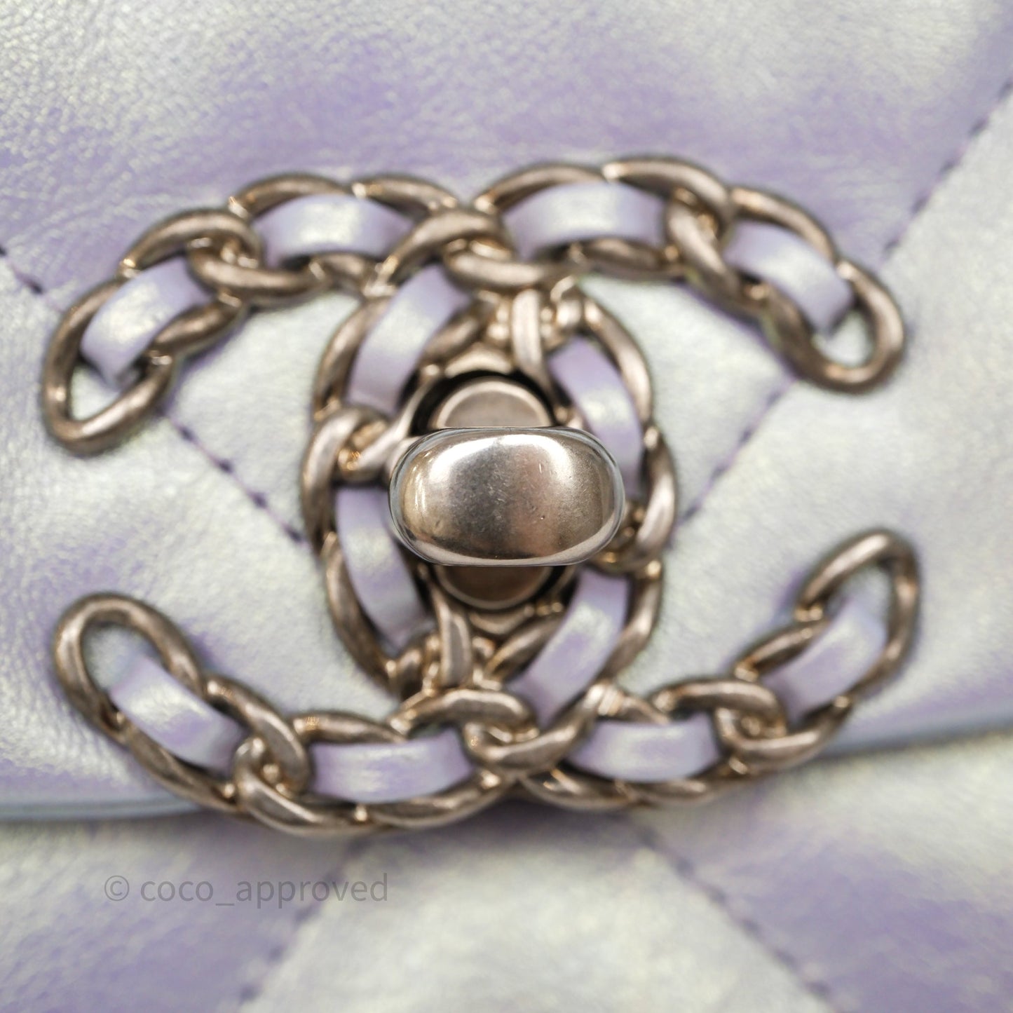 Chanel 19 Small Iridescent Purple Mixed Hardware