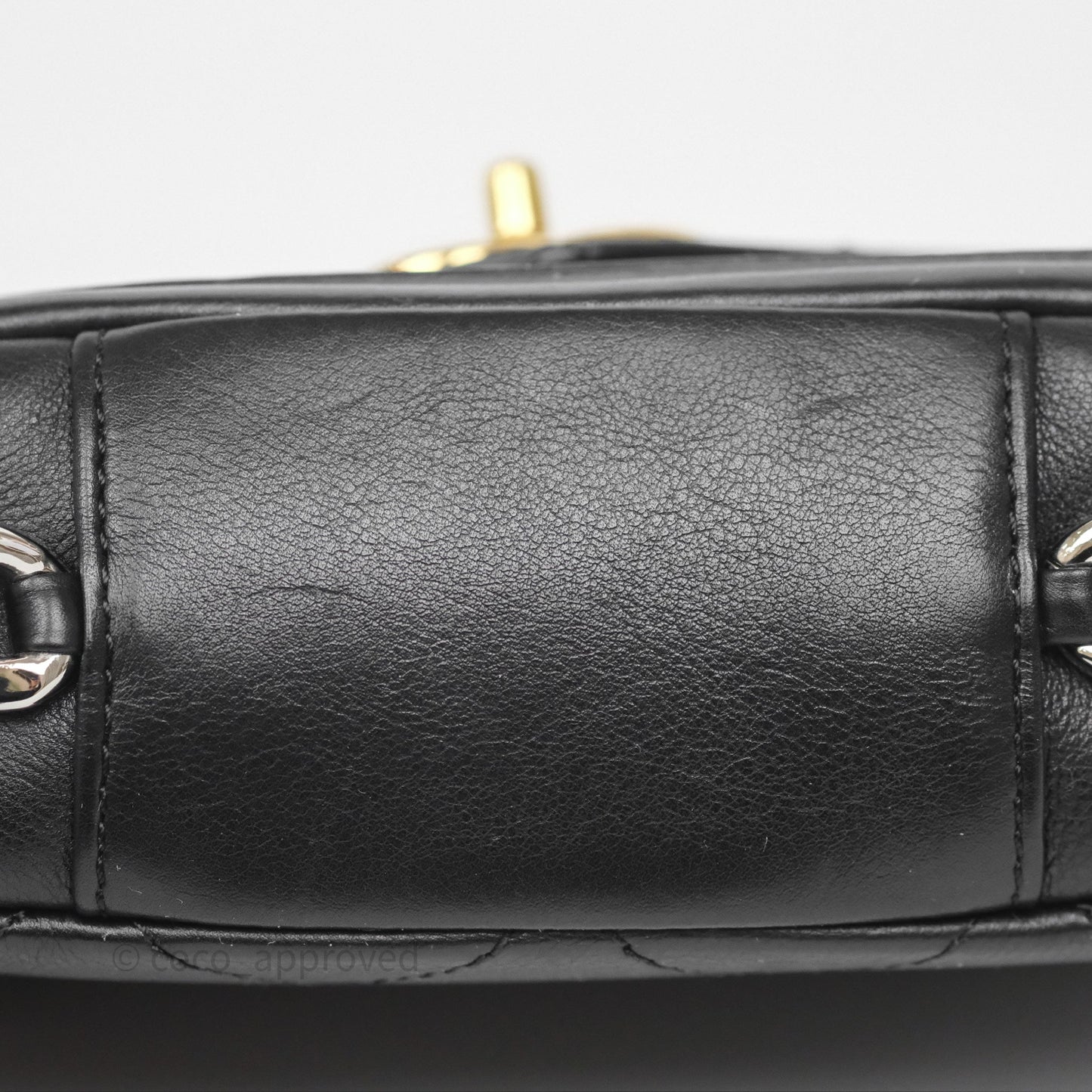 Chanel Small Precious Union Flap Black Calfskin Gold & Silver Hardware