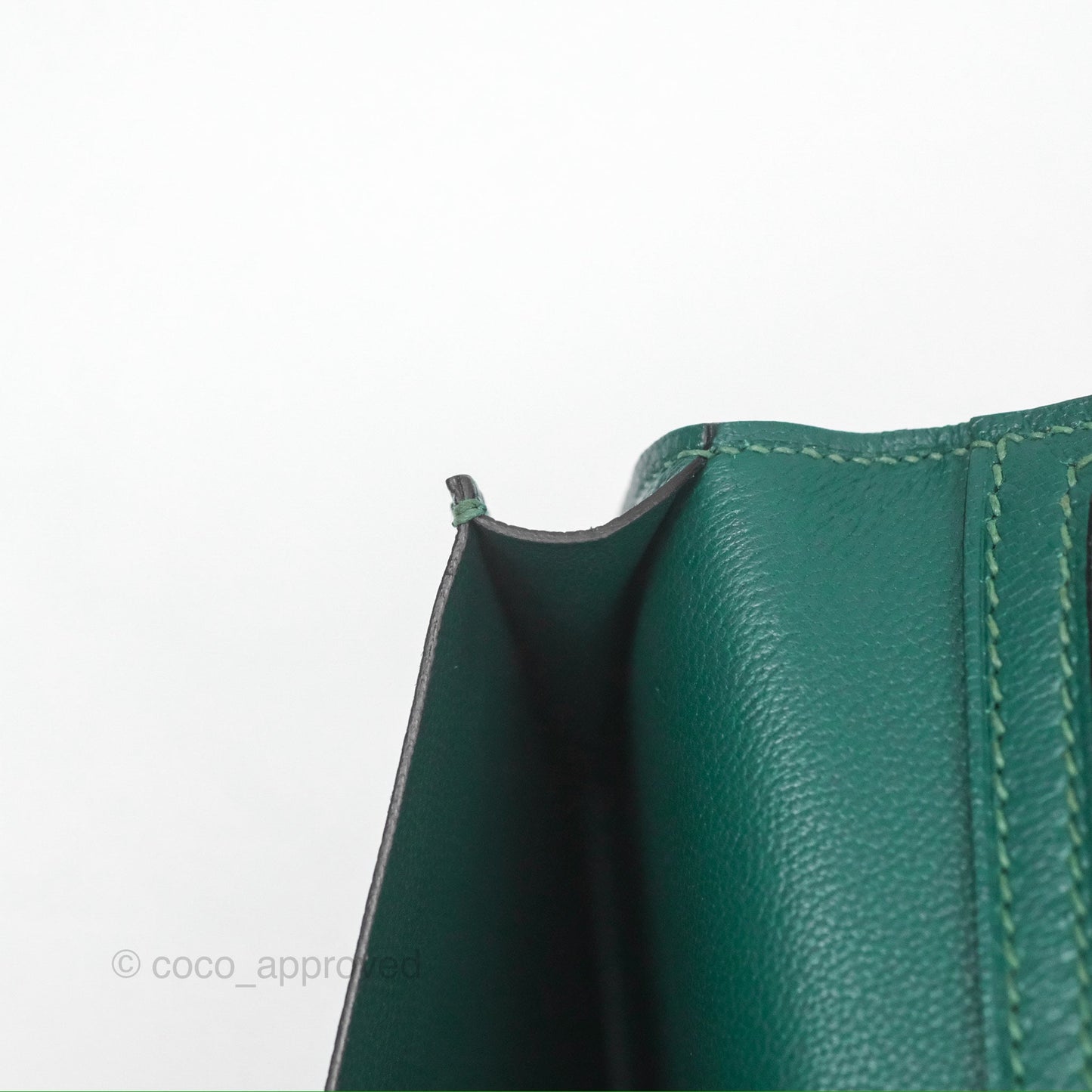 Hermès Vintage Bearn Wallet Green Lizard Gold Hardware