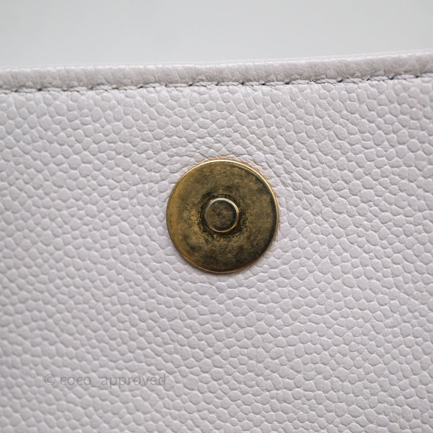 Chanel Double Pocket Hobo Bag Grey Caviar Aged Gold Hardware