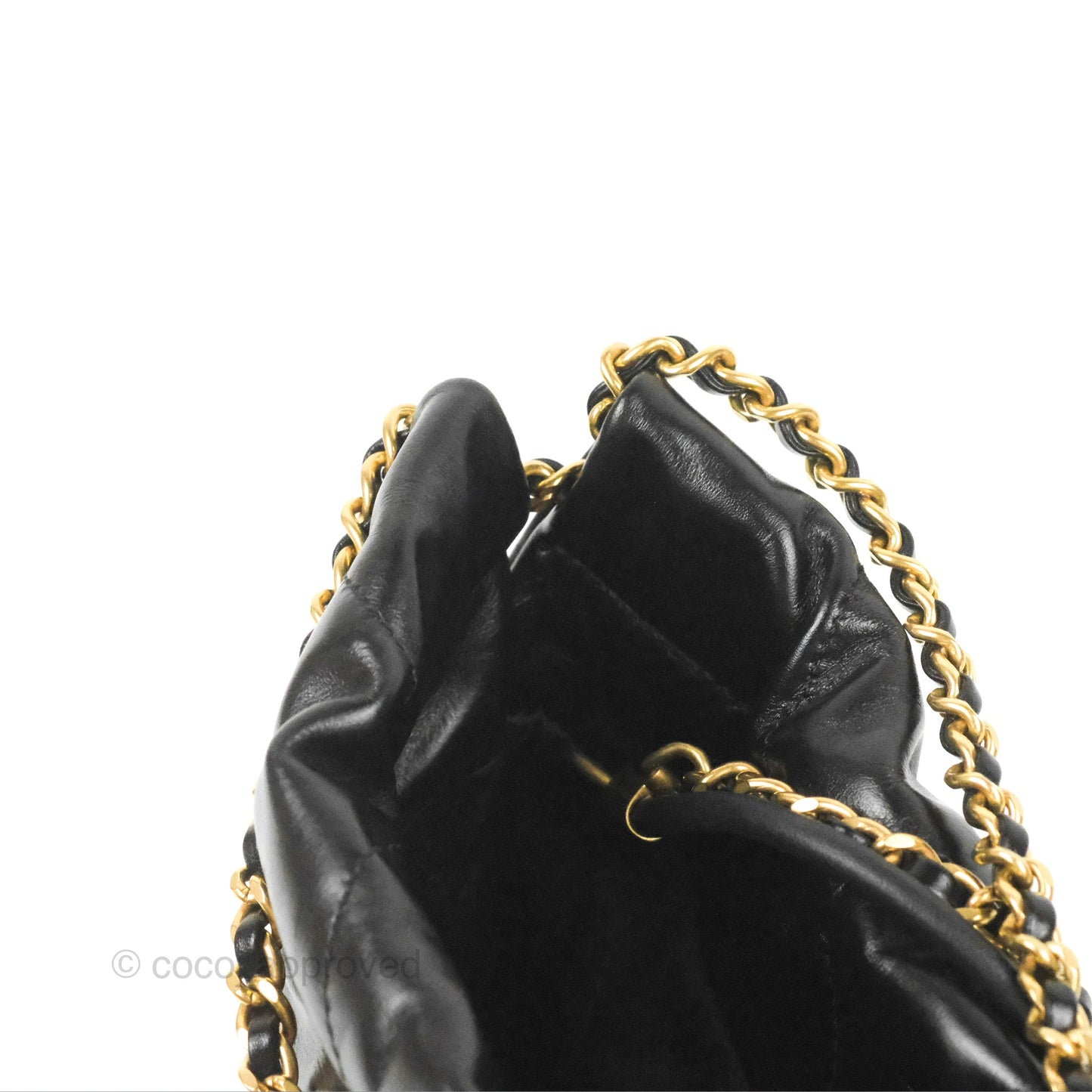 Chanel 22 Mini Bag Black Crumpled Calfskin