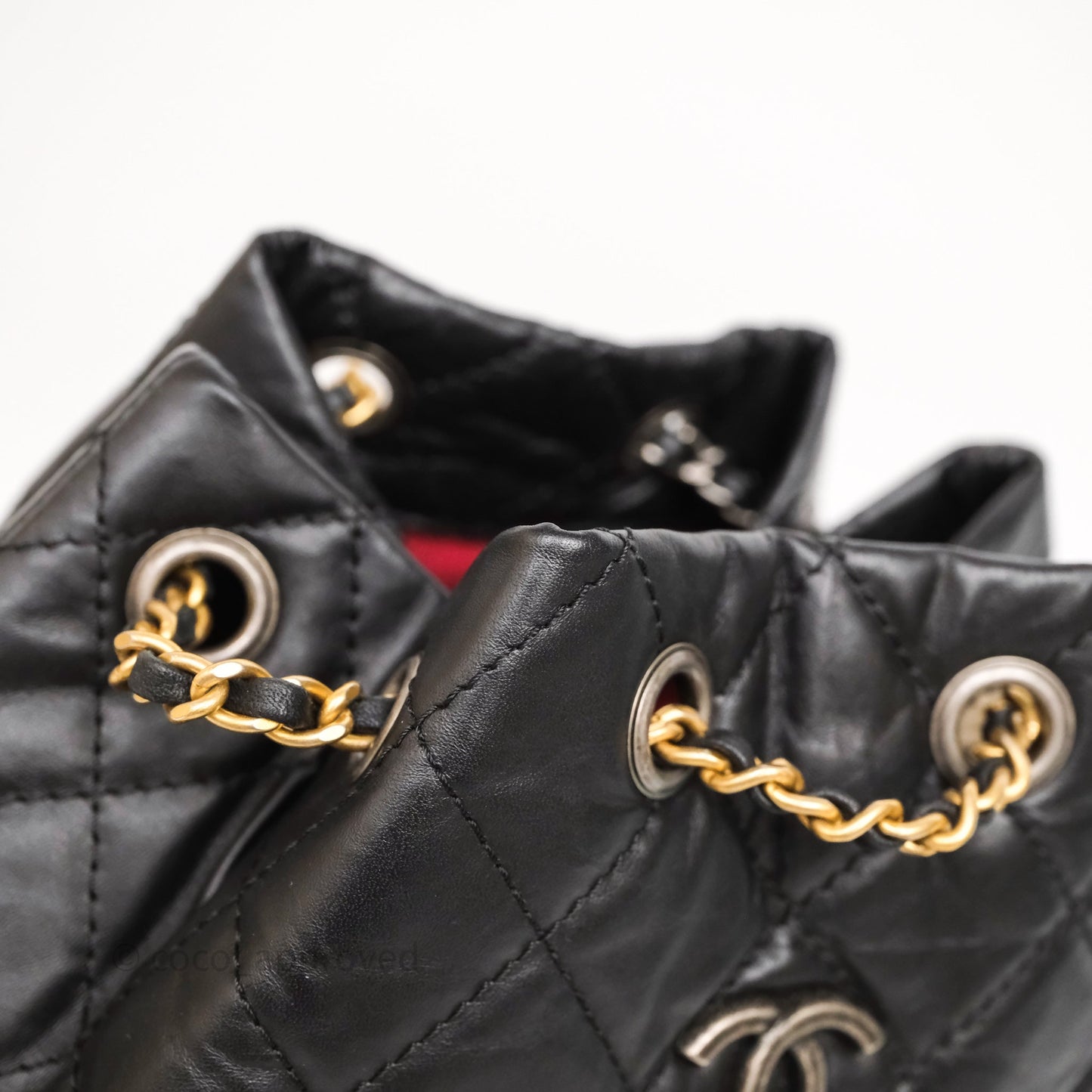 Chanel Small Gabrielle Backpack Black Aged Calfskin