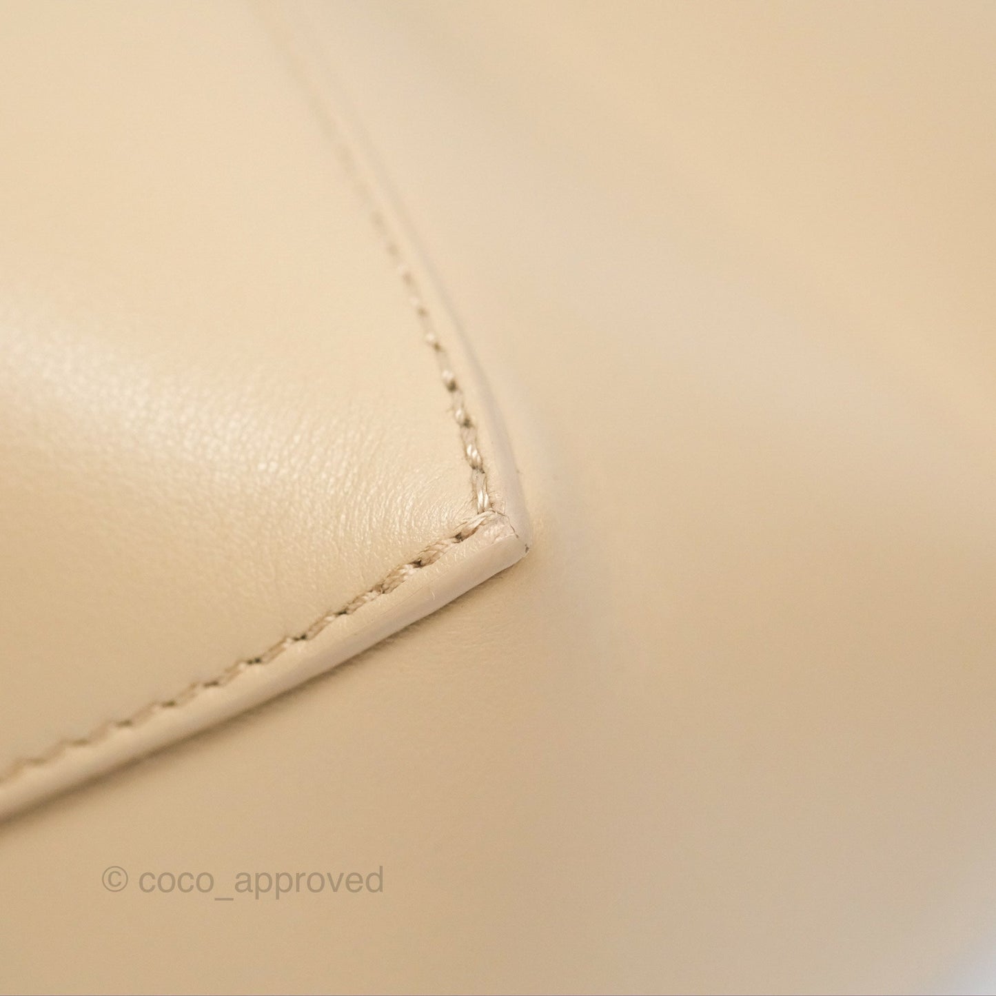 Loewe Mini Puzzle Fold Tote In Shiny Calfskin Soft White/ Paper Craft