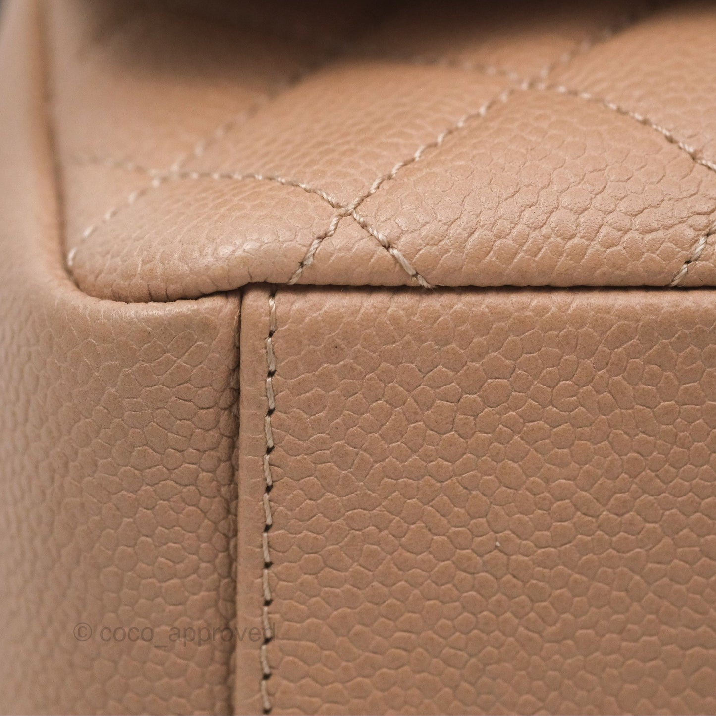 Chanel Quilted Medium CC Filigree Flap Beige Black Caviar
