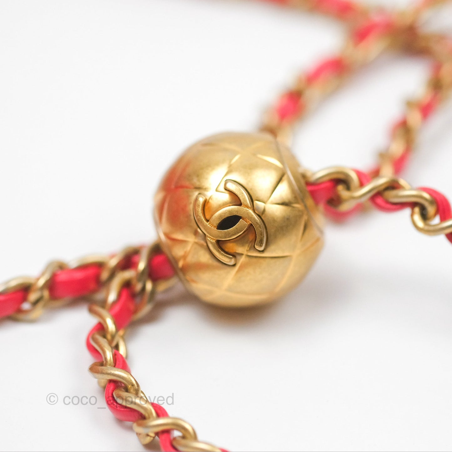 Chanel Mini Rectangular Pearl Crush Chilli Red Lambskin Aged Gold Hardware
