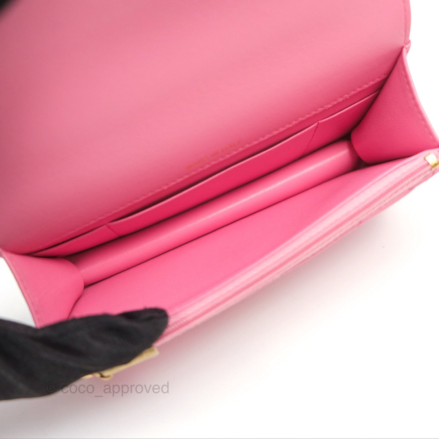 Chanel Top Handle Mini WOC Phone Holder with Chain Pink Lambskin