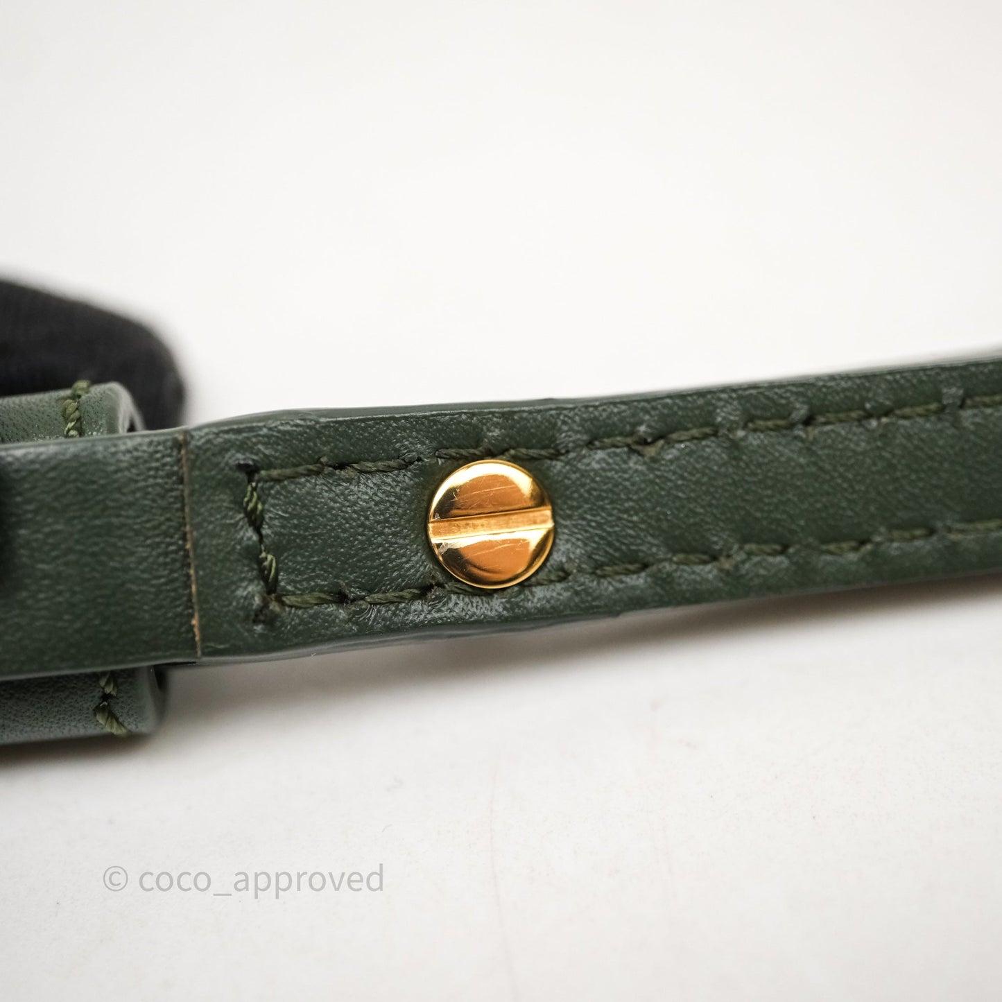 Loewe X SUNA FUJITA Mini Pandas Puzzle Bag Dark Green Calfskin Gold Hardware